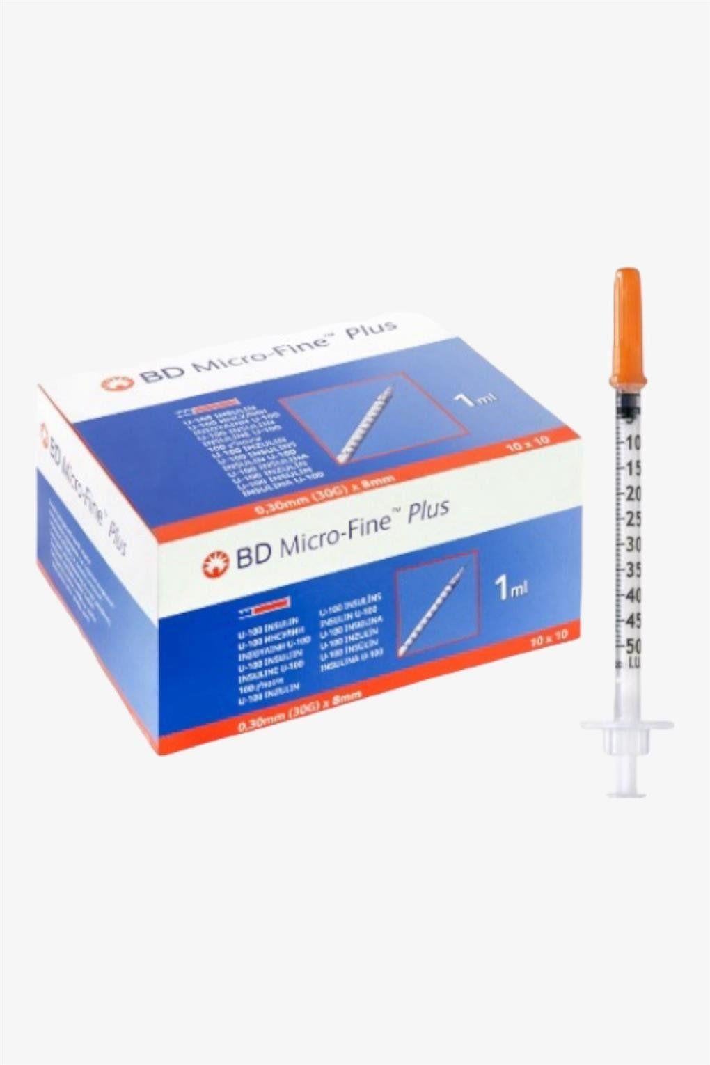 Bd Micro-fine Plus 1 Ml  Enjektörü - Bd Micro-fine Plus 1 Ml (30g x 8mm) 10 Adet