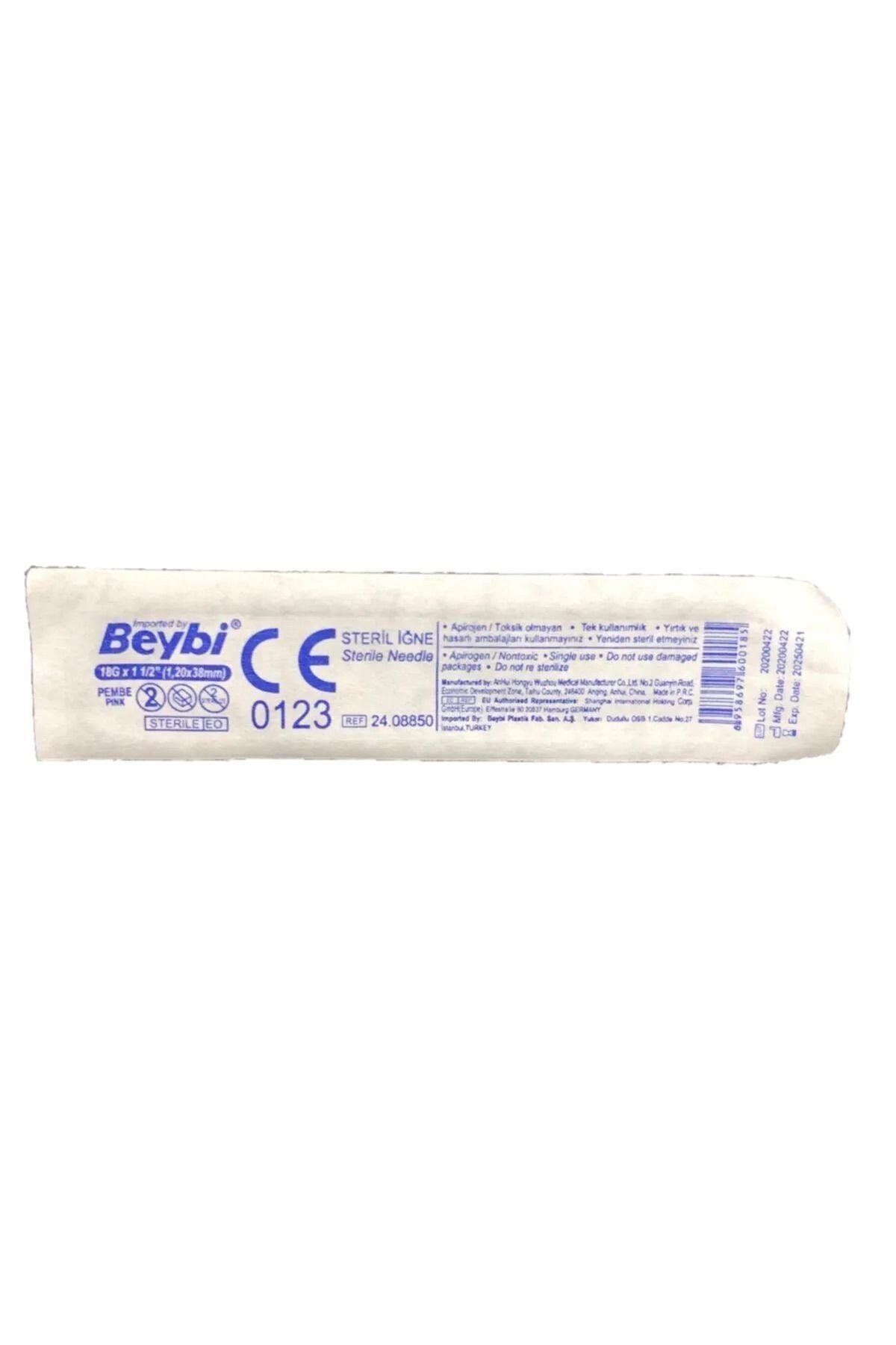 Beybi Steril Iğne Ucu Pembe 18g 100 Adet