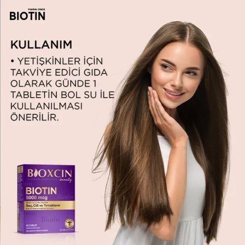 Bioxcin Biotin 5000 mcg 30 Tablet 2'li