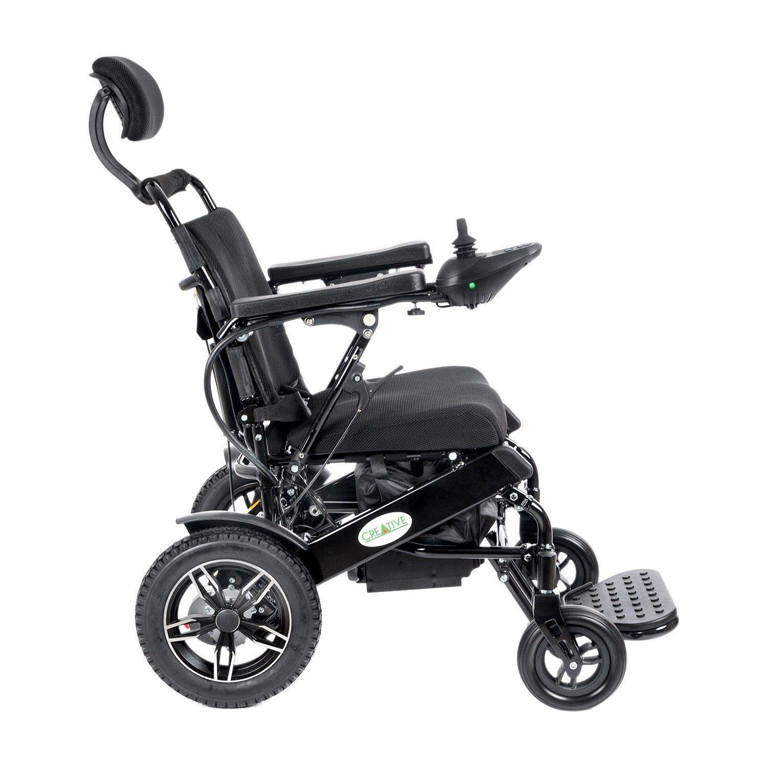 Comfort Plus Creative CR-6012 Lüx Lityum Pilli Akülü Tekerlekli Sandalye Baş Destekli Sırt Yatar