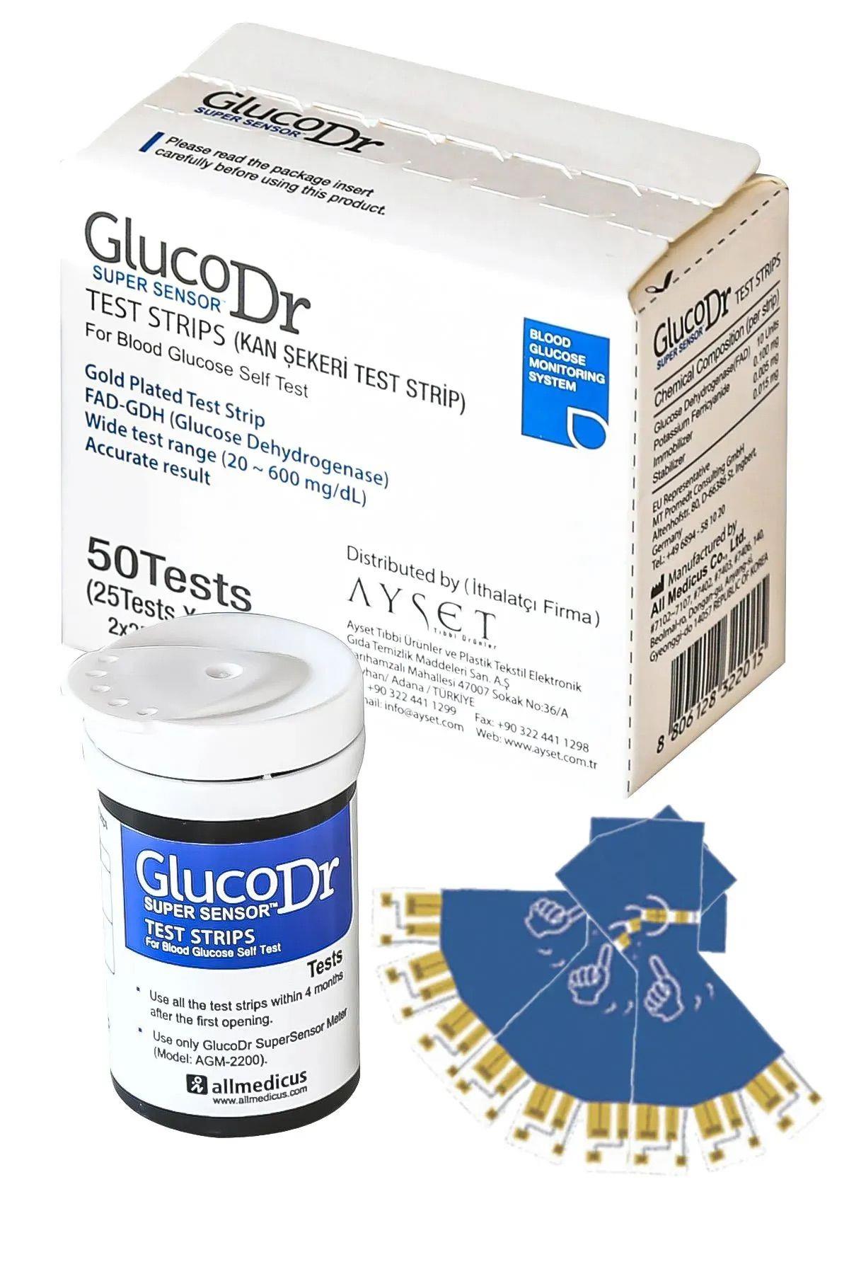 Gluco Dr 50li 1 Kutu Şeker Stribi Glucodr Süper Sensör Strip