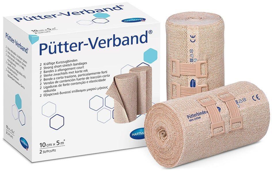 Hartmann Pütterbinde 6 8 10 12 cm x 5m Kompresyon Bandajı Kısa Germe Az Esnek