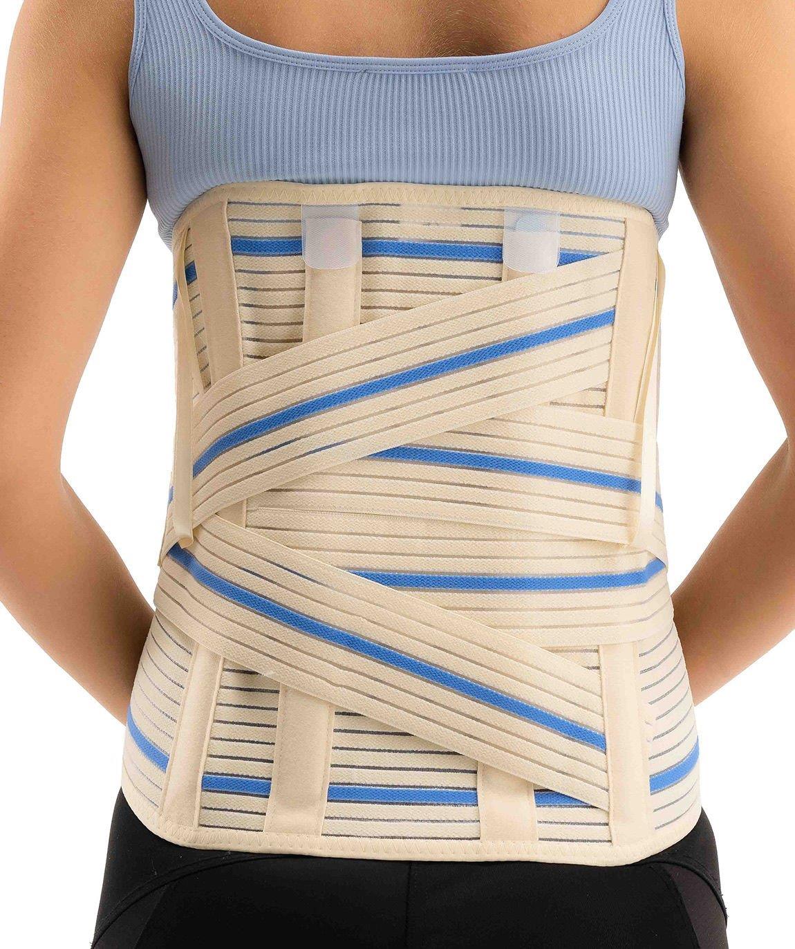 Lumbosacral Çelik Balenli Korse 32 Cm Kemerli Ten - Bedensiz