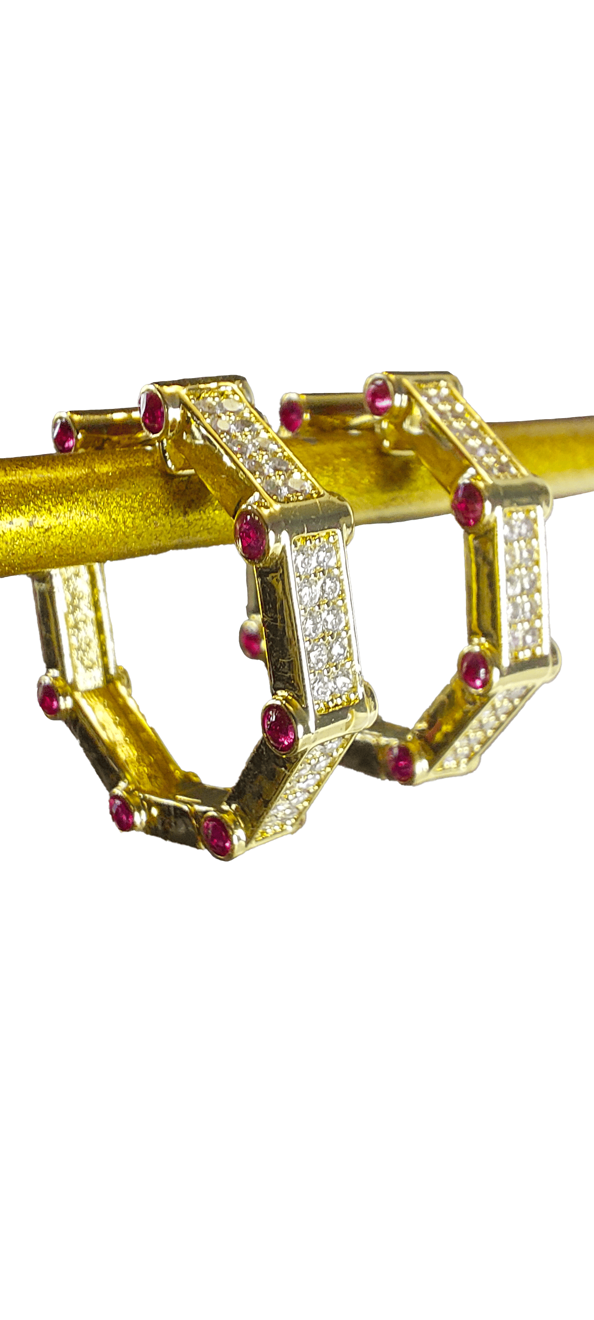 Gold Renk Altıgen Küpe