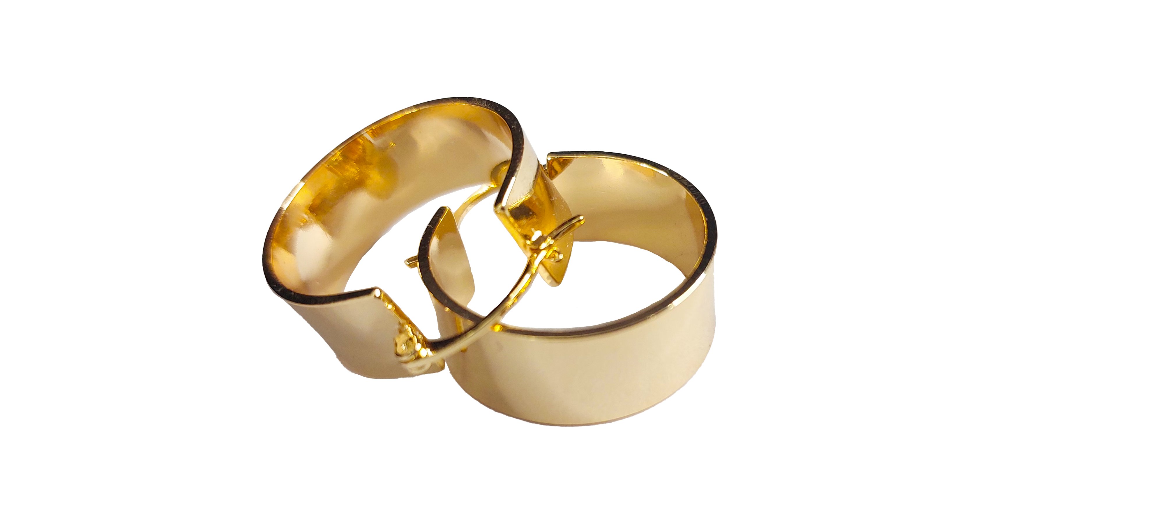 Gold Silindir Halka Küpe