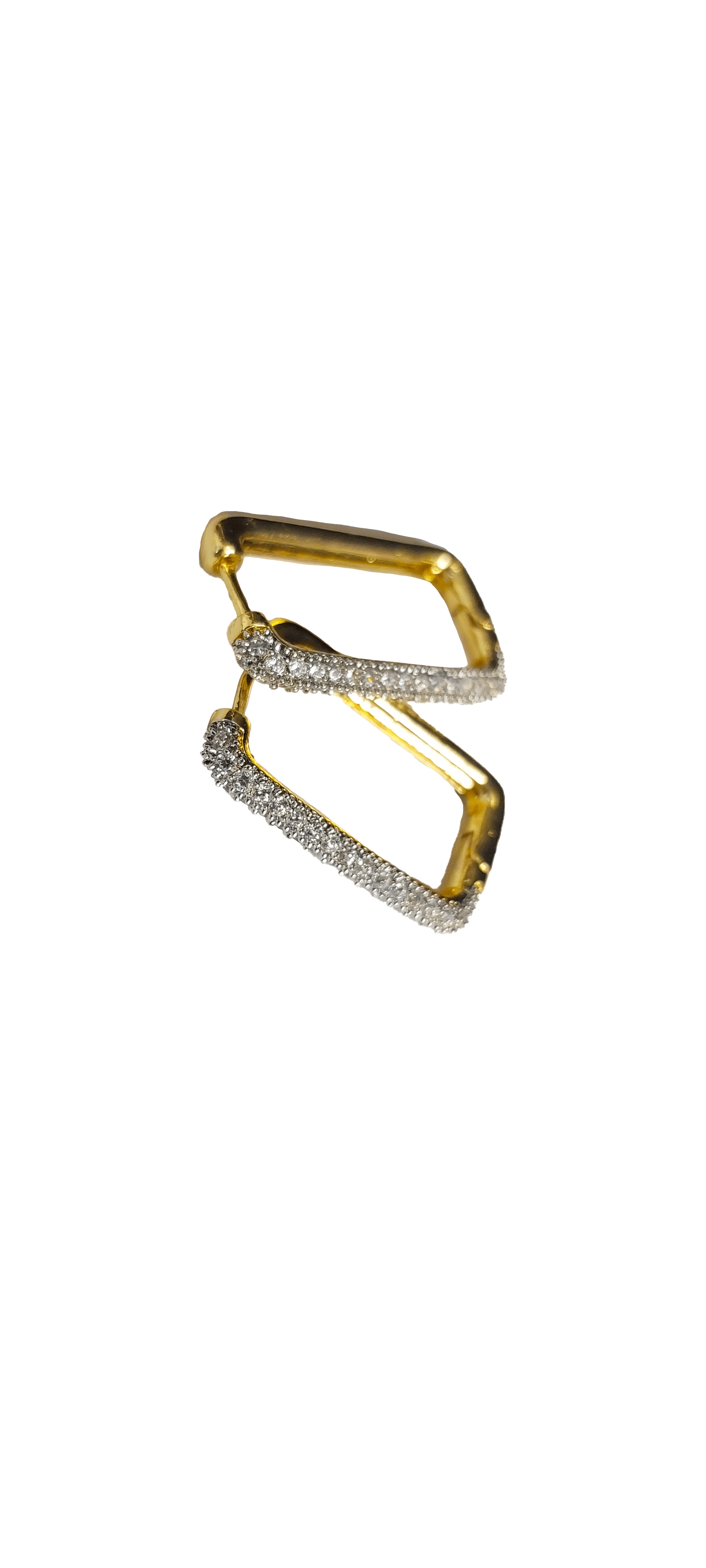 Gold Taşlı Küpe