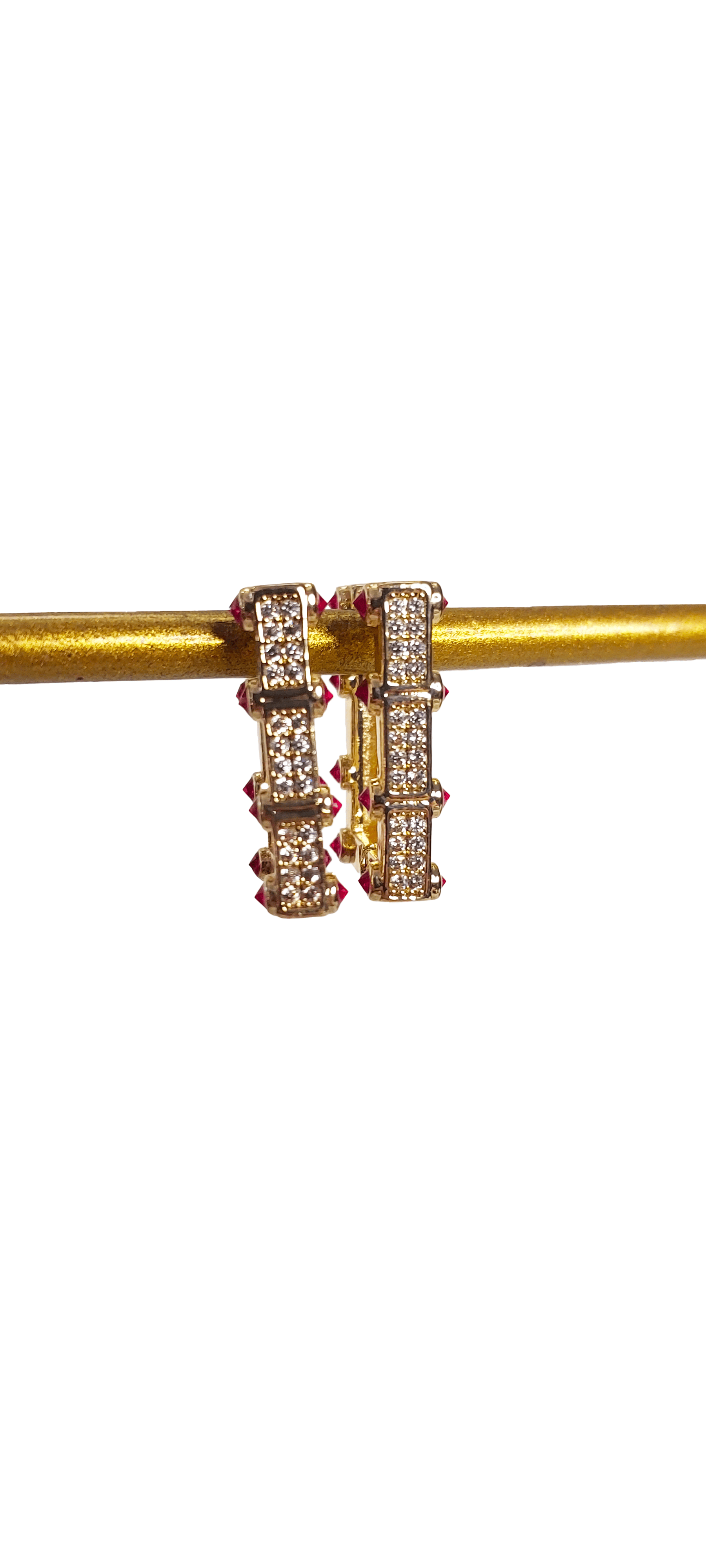 Gold Taşlı Küpe