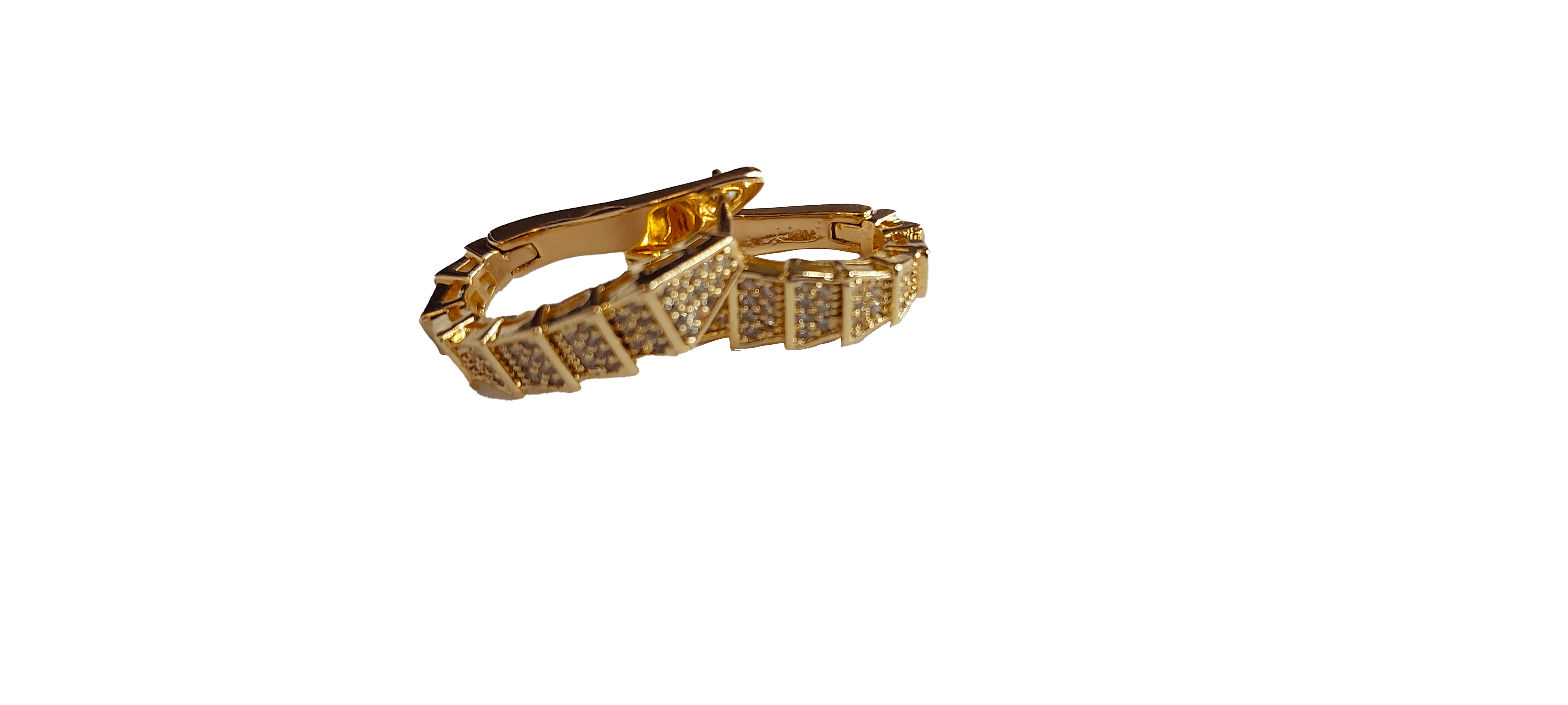 Gold Taşlı Küpe