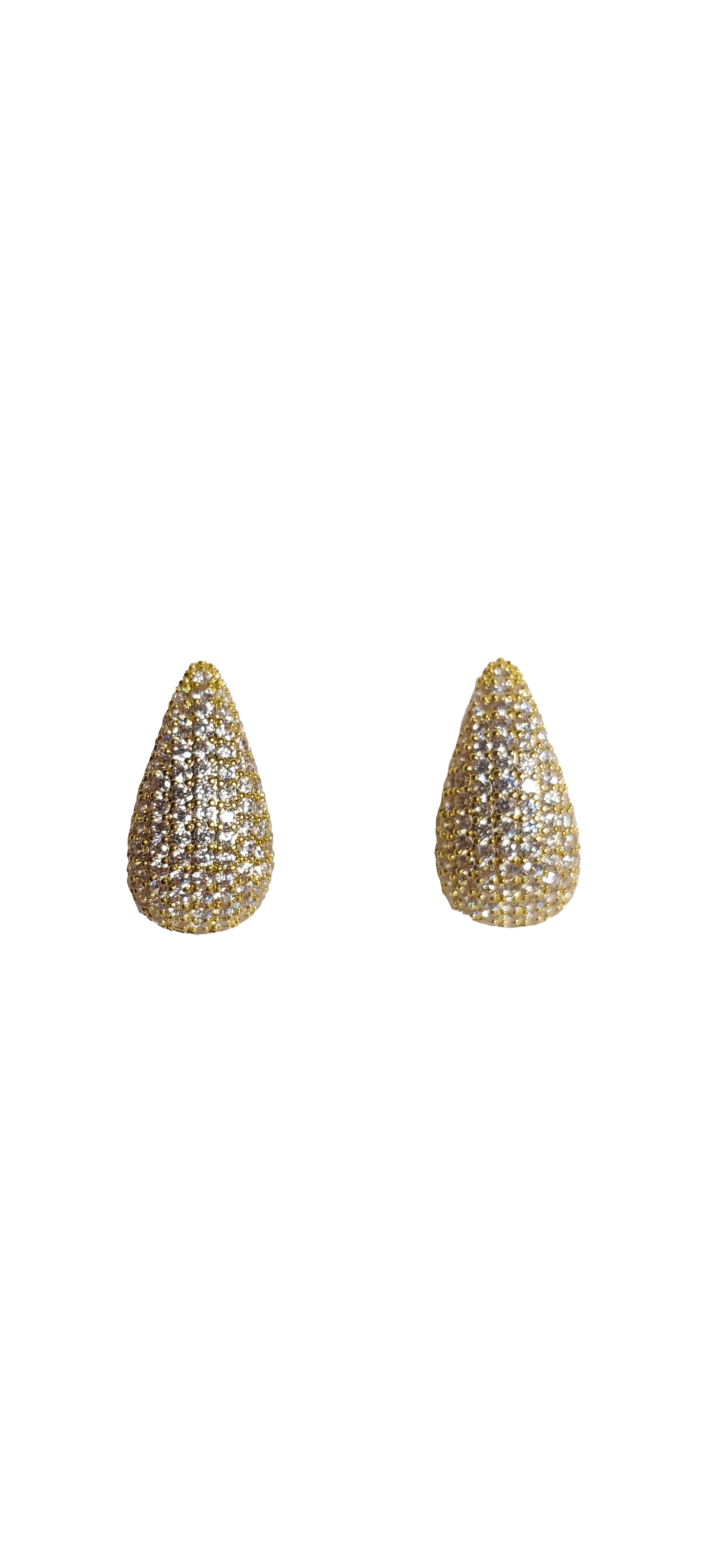 Gold Taşlı Küpe