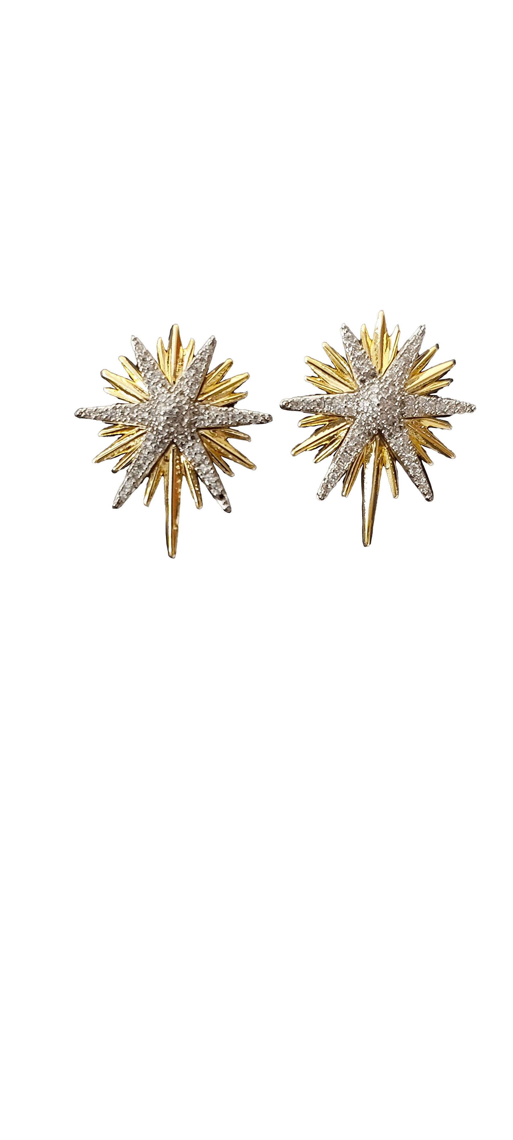 Gold Taşlı Küpe