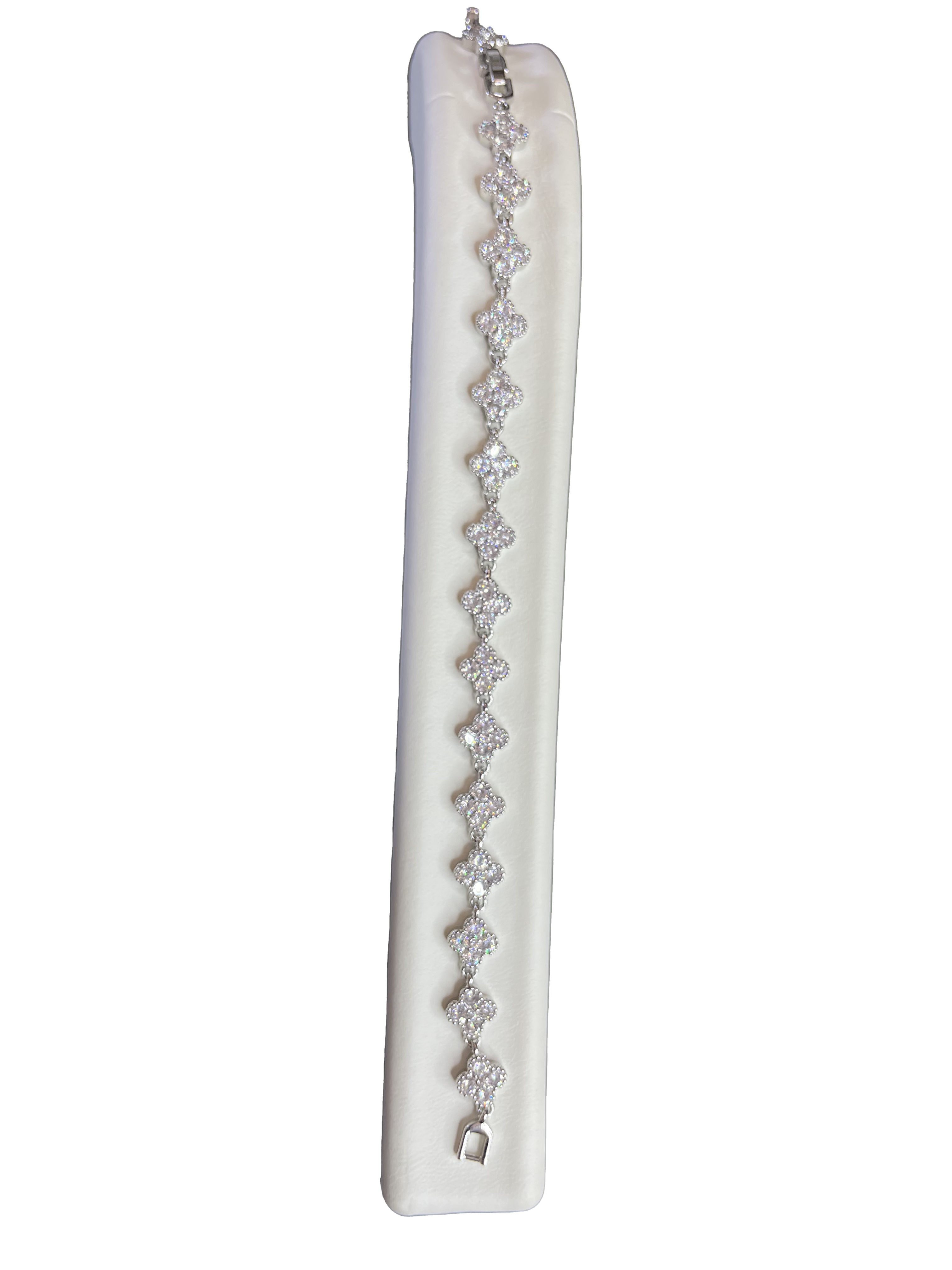 Silver Zirkon Taşlı Yonca Bileklik