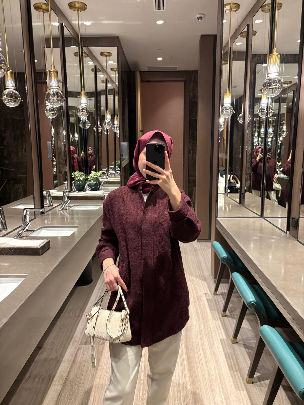 Bordo Tüvit Ceket 