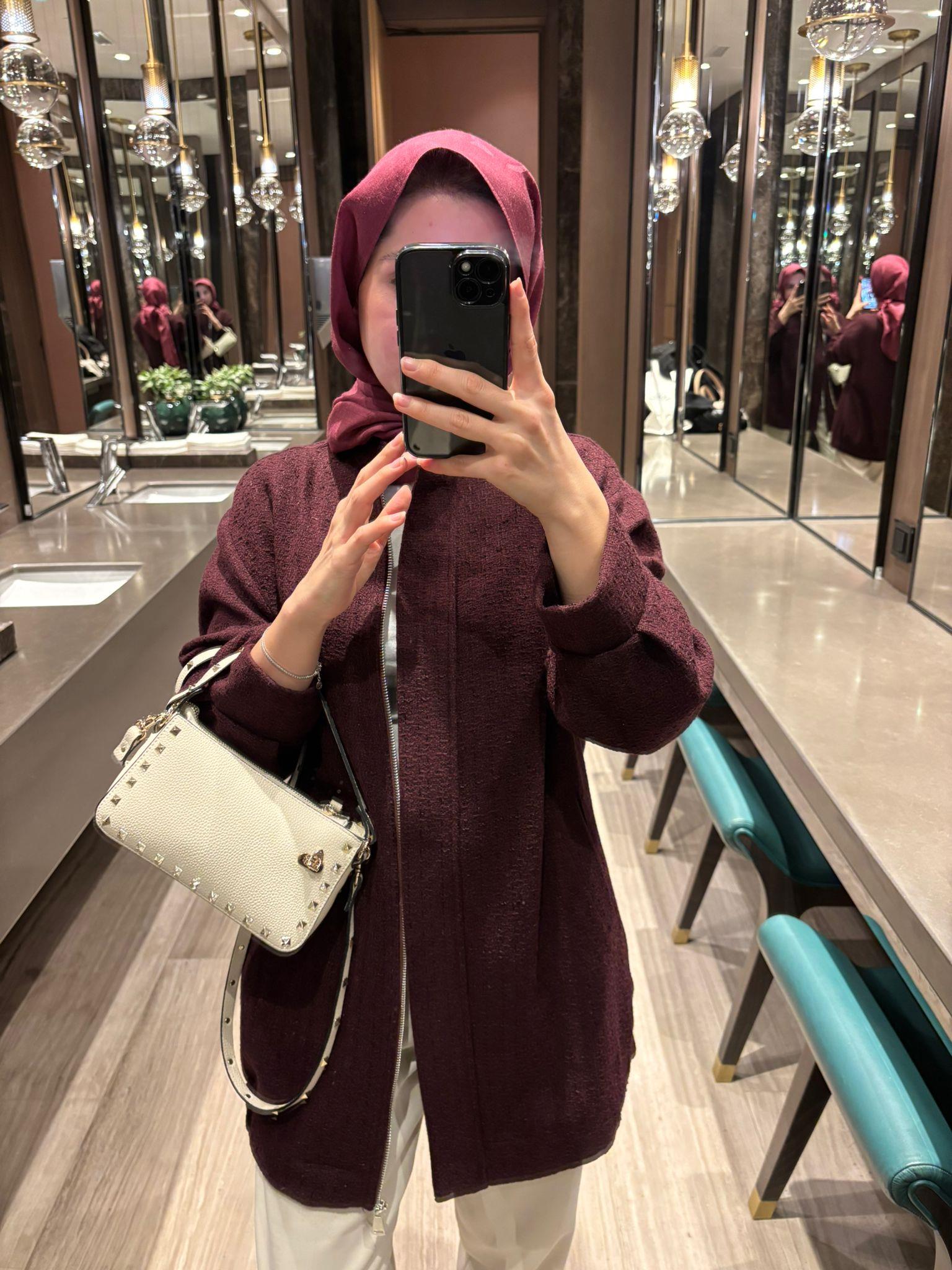 Bordo Tüvit Ceket 