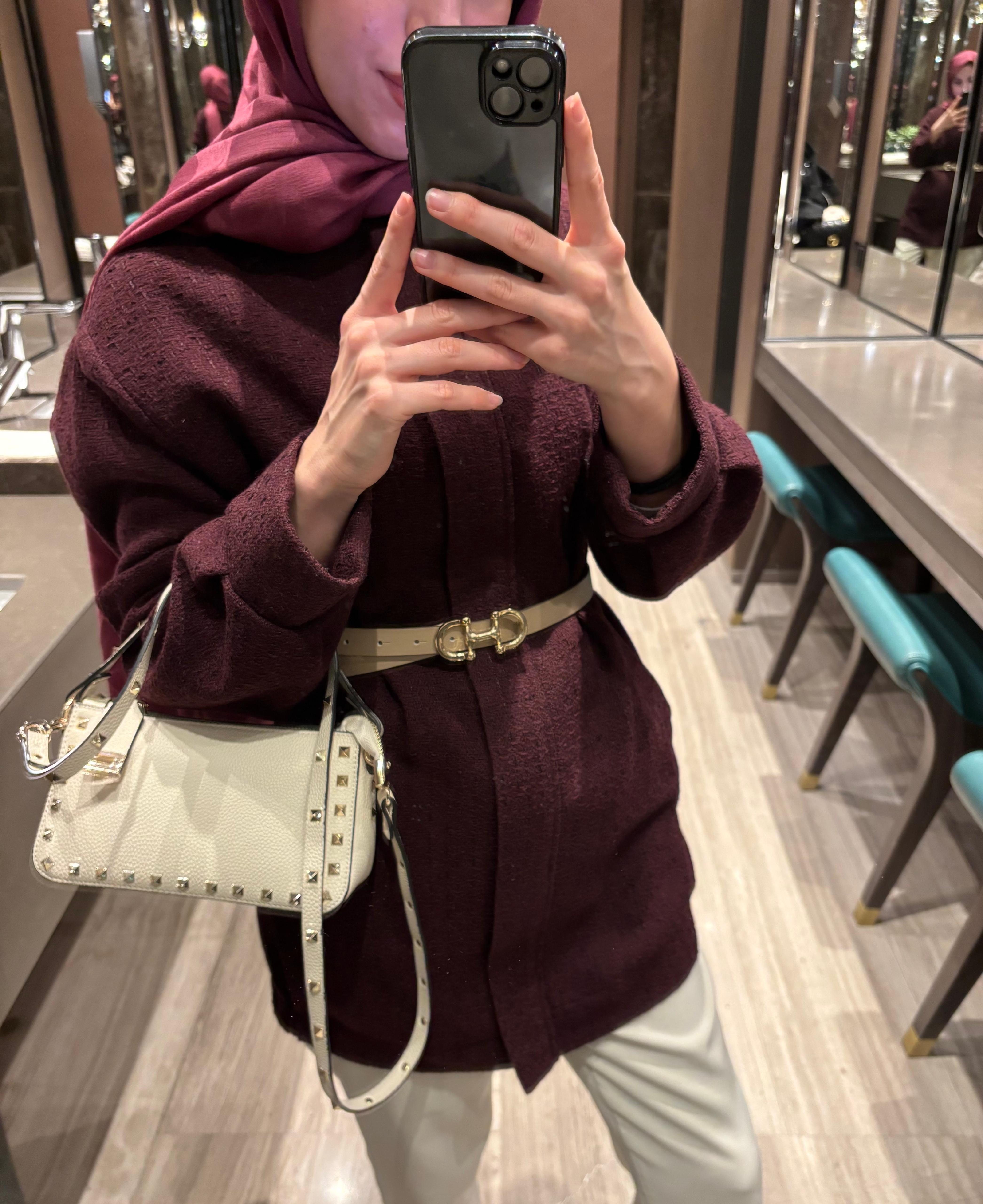 Bordo Tüvit Ceket 