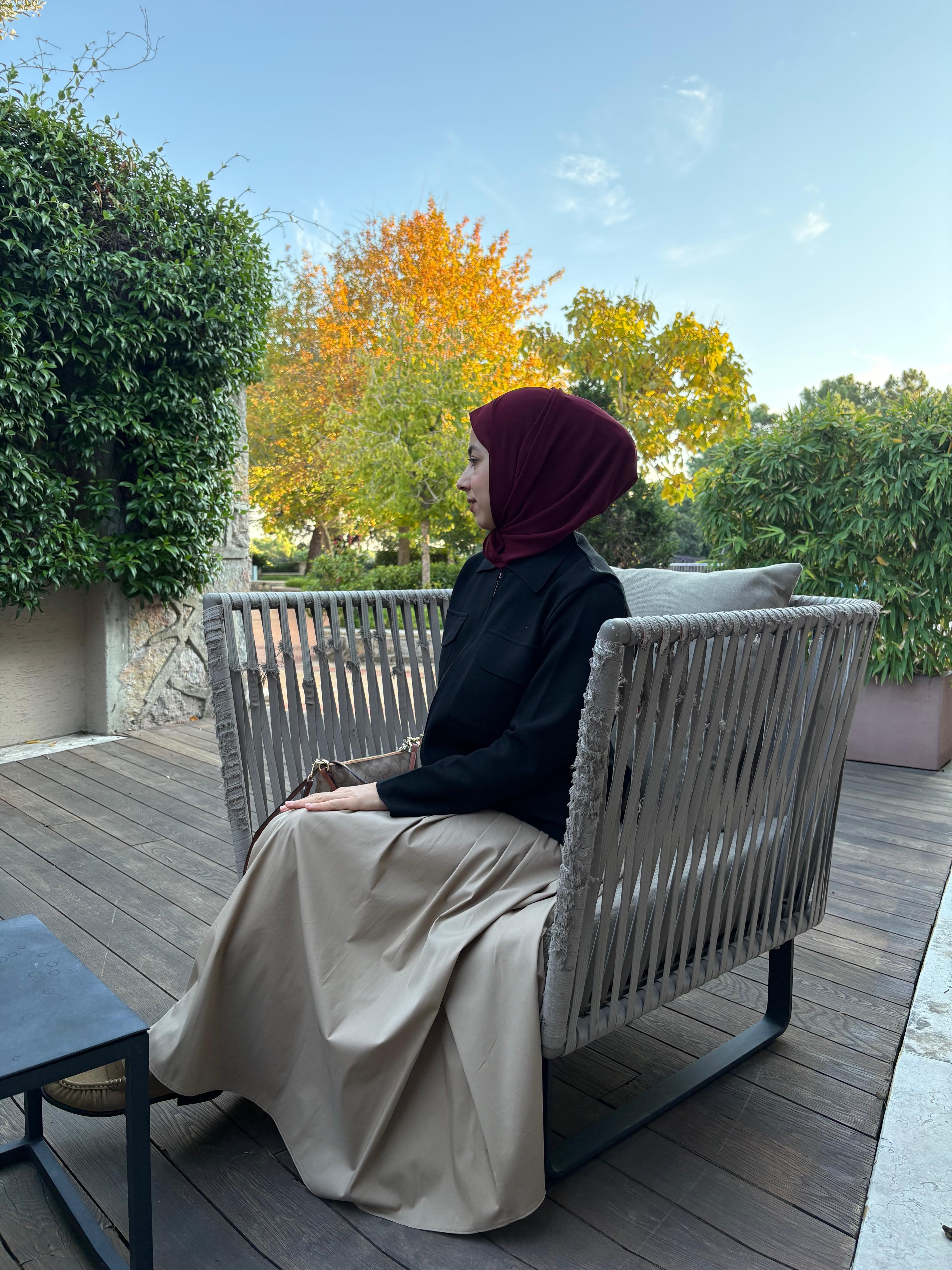 Fermuarlı Helen Siyah Triko 