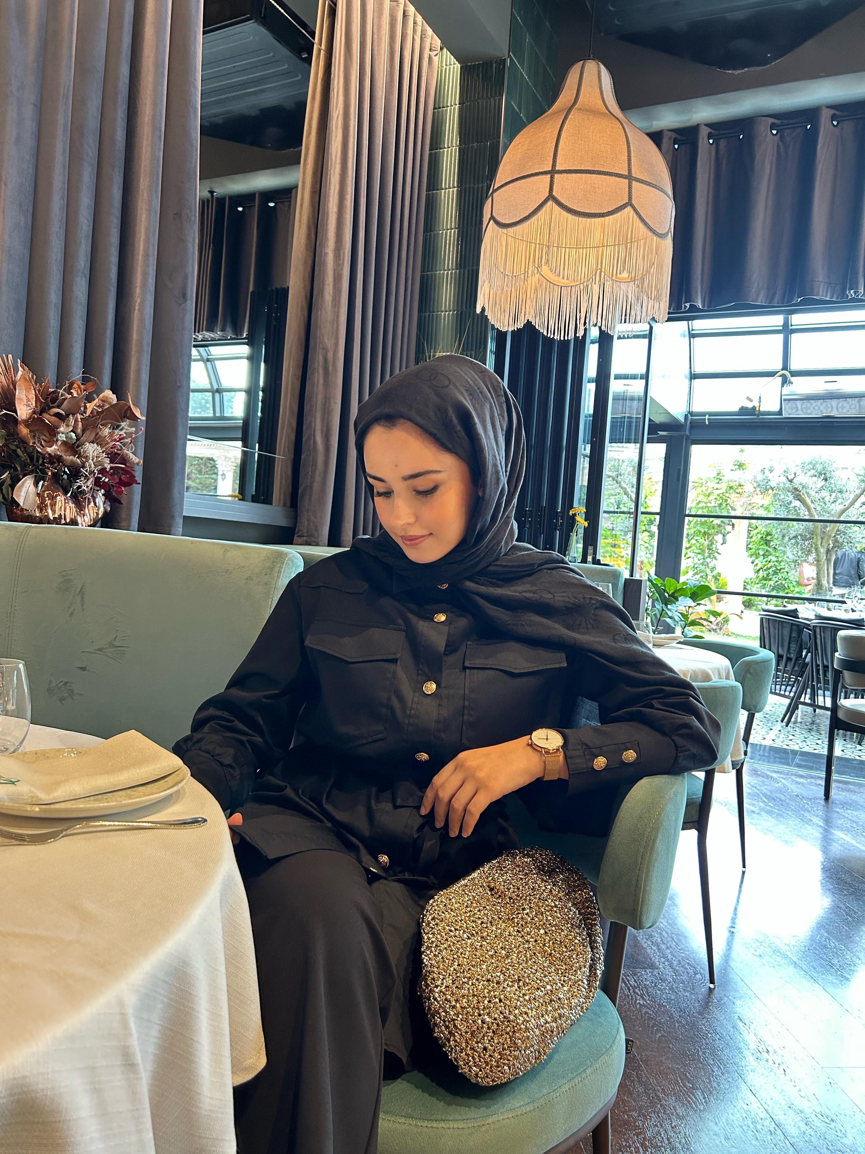 Siyah gold düğmeli ceket 
