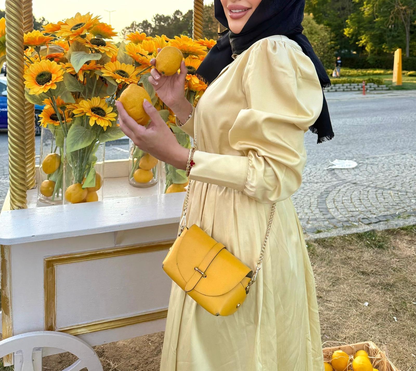 Tereyağ Sarısı Katre Elbise