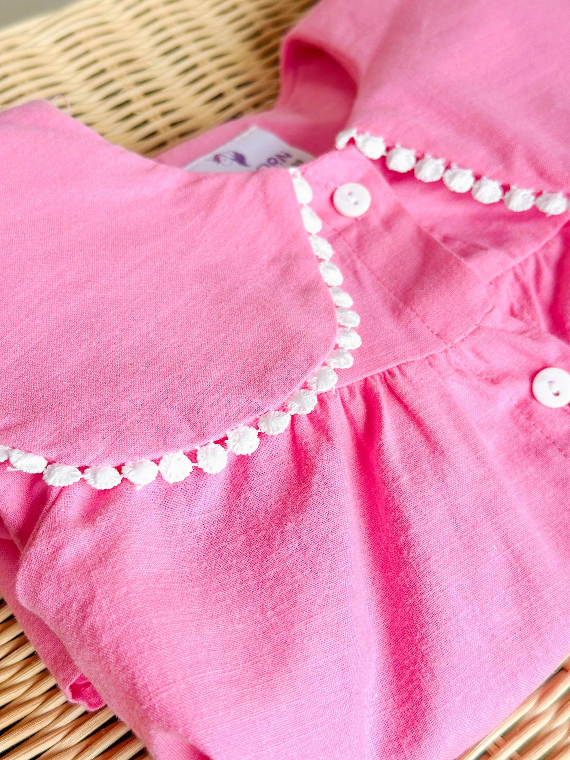 Bebe Yaka Pembe Elbise