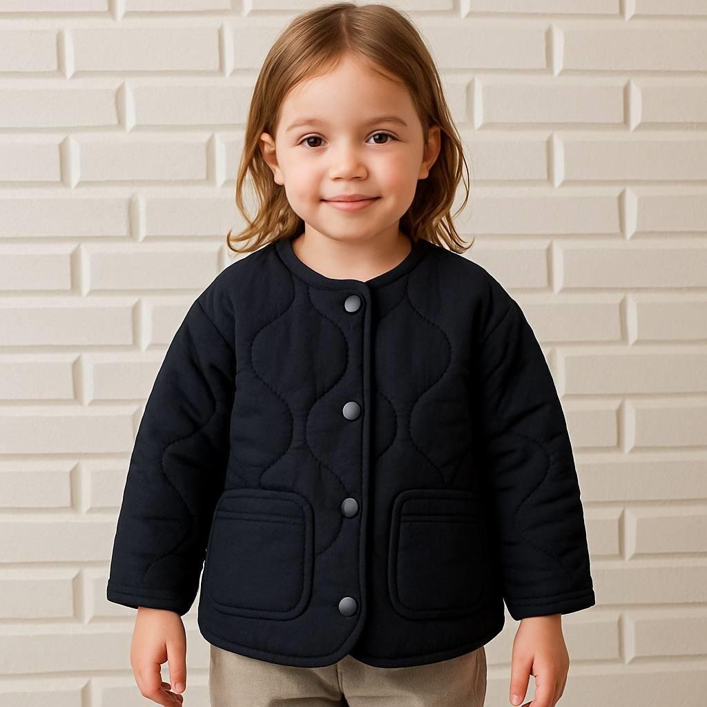 Kapitone Ceket Siyah