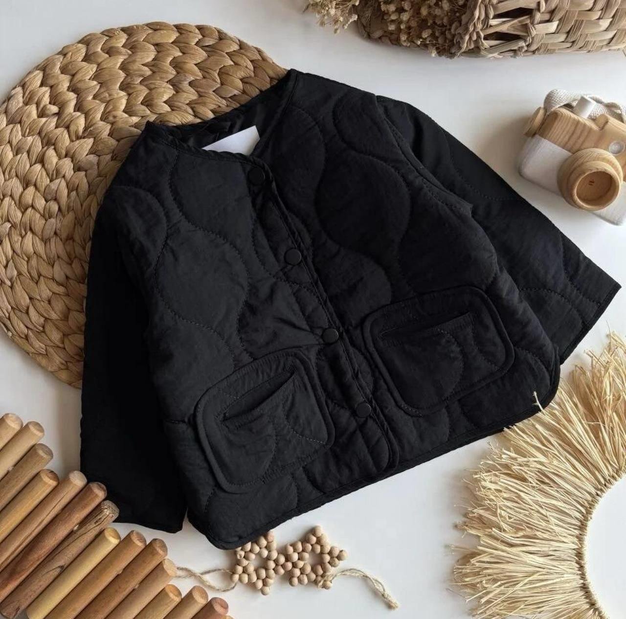 Kapitone Ceket Siyah