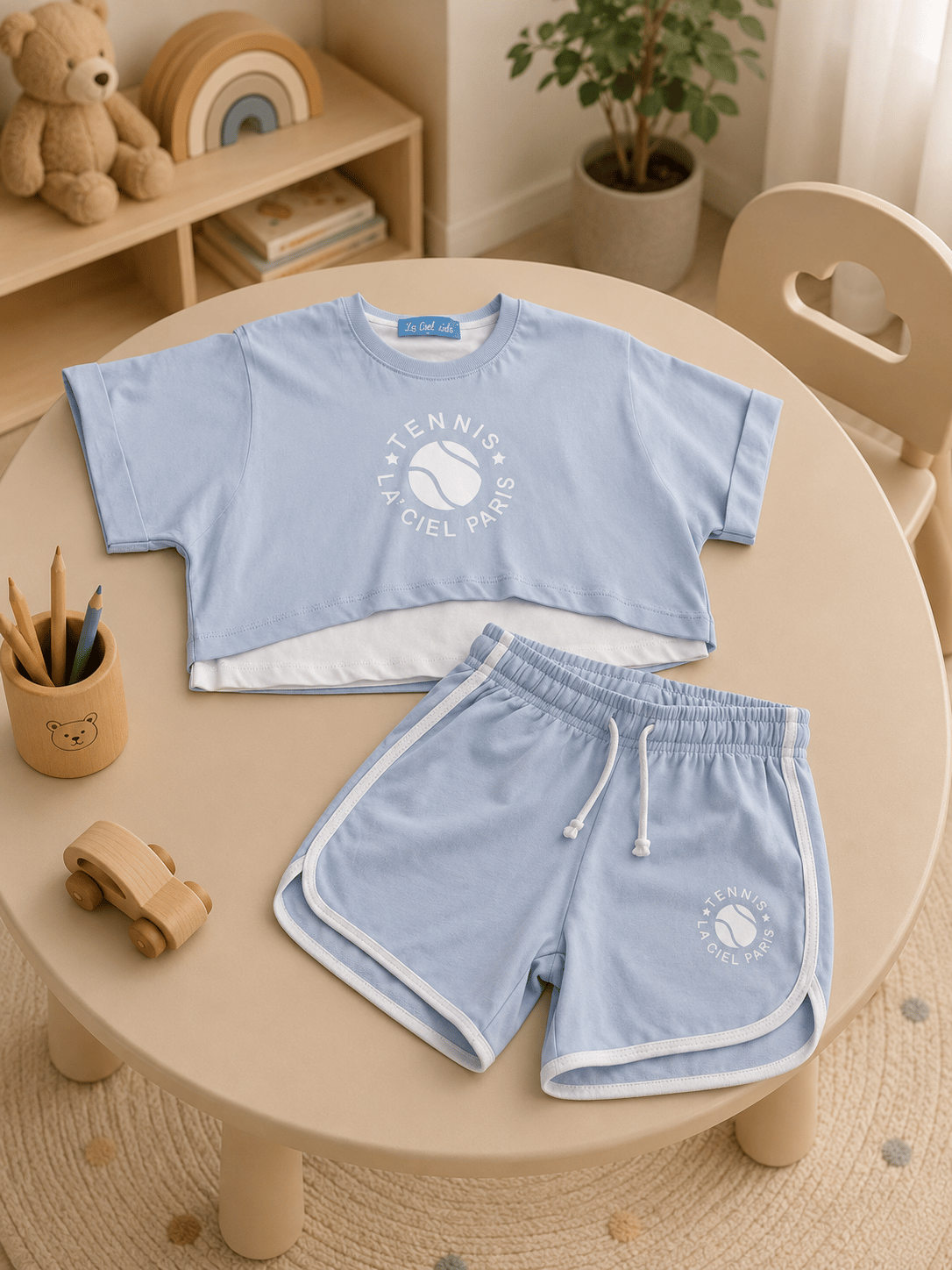 Laciel Paris Crop Tennıs Takım Mavi