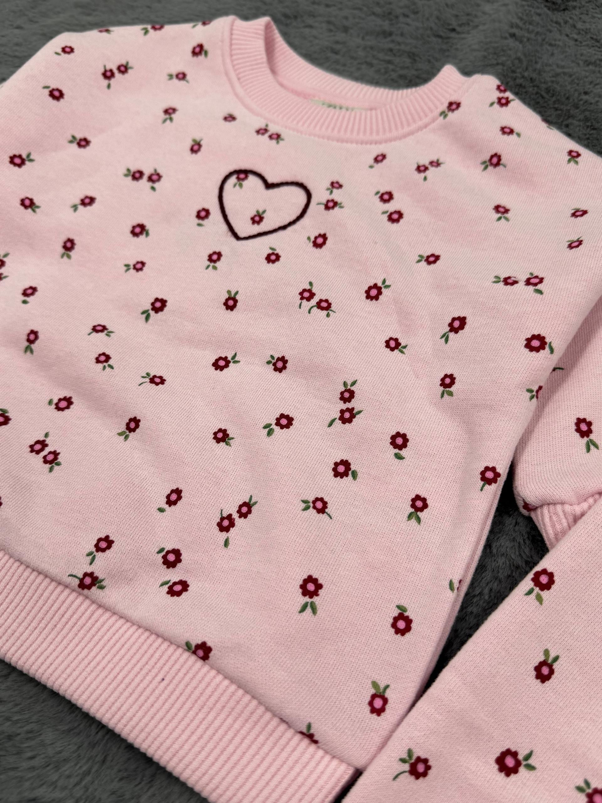 Orjinal Marka Baby Takım Çiçekli Pembe