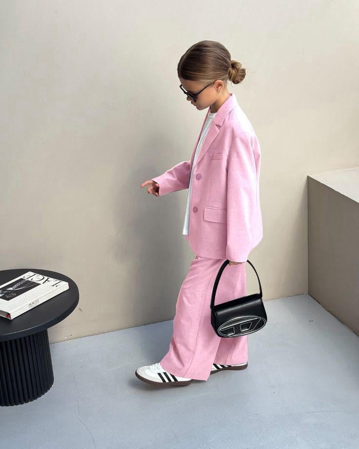 Pembe Blazer Takım