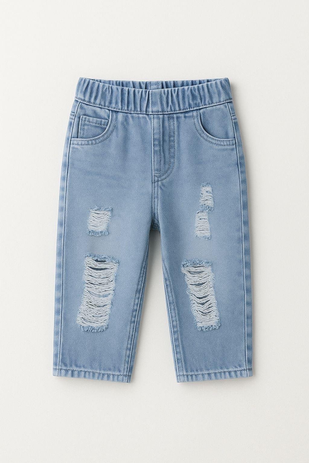 Yırtmaçlı Kot Denim 