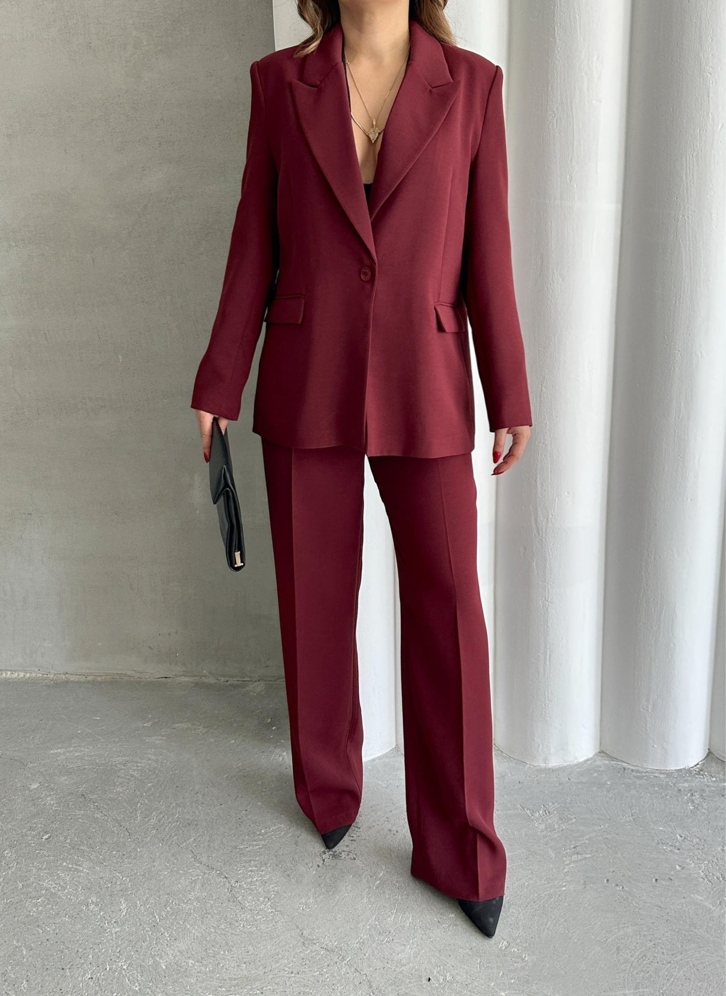 BORDO BLAZER CEKET