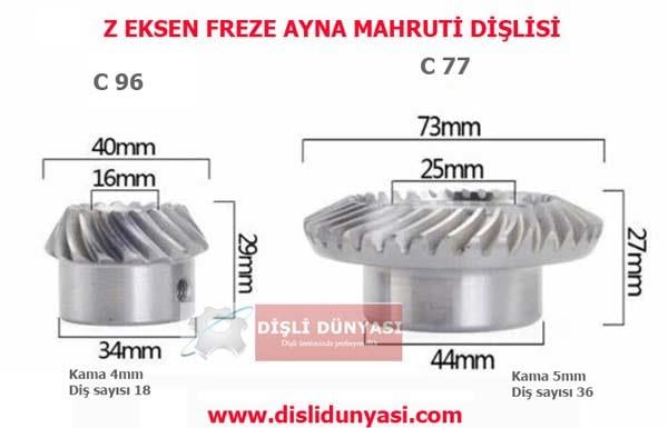 Freze Z Eksen Otomatik Dişlisi