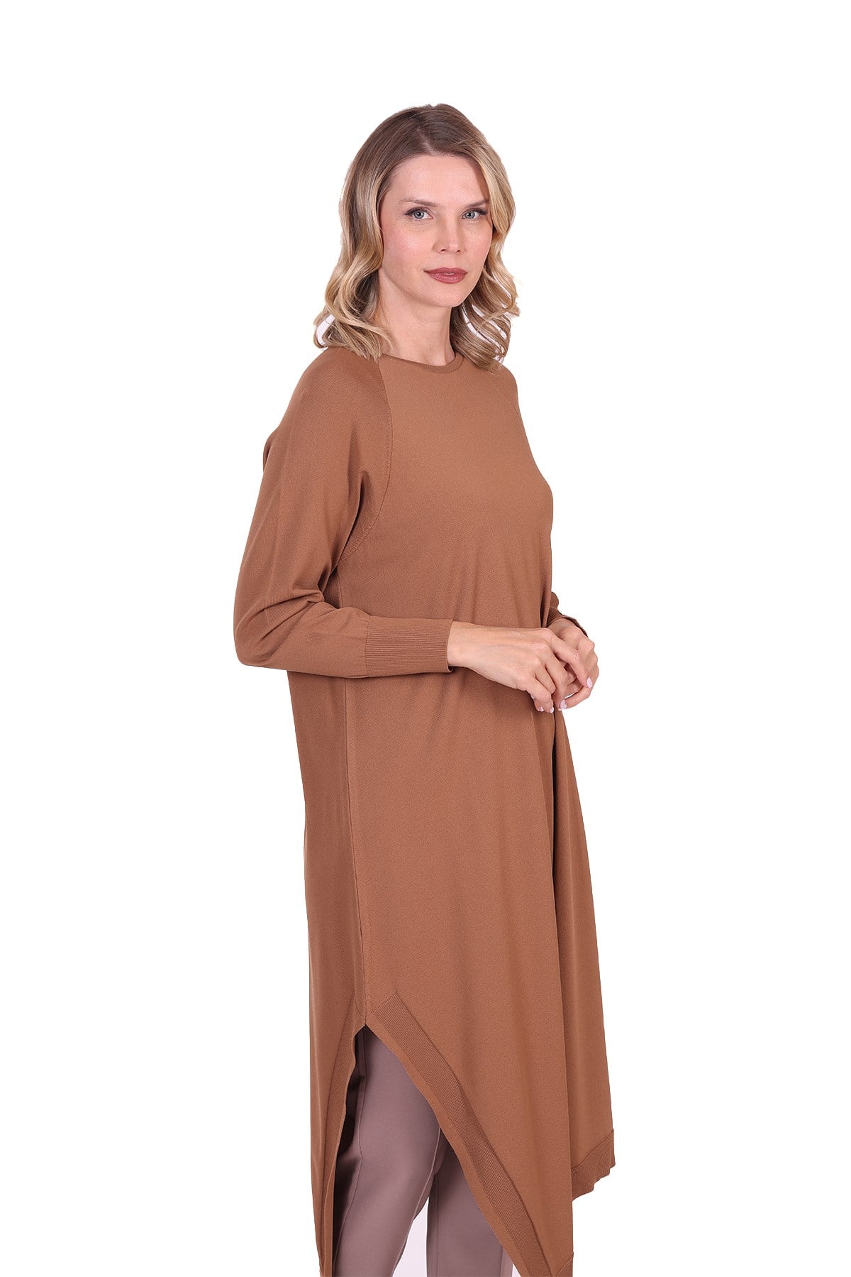 Asimetrik Triko Tunik TOPRAK