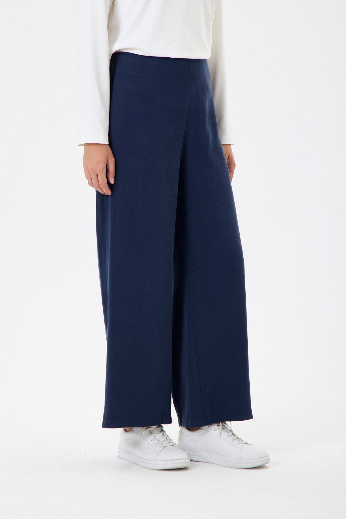 Bol Paça Pantolon LACİVERT