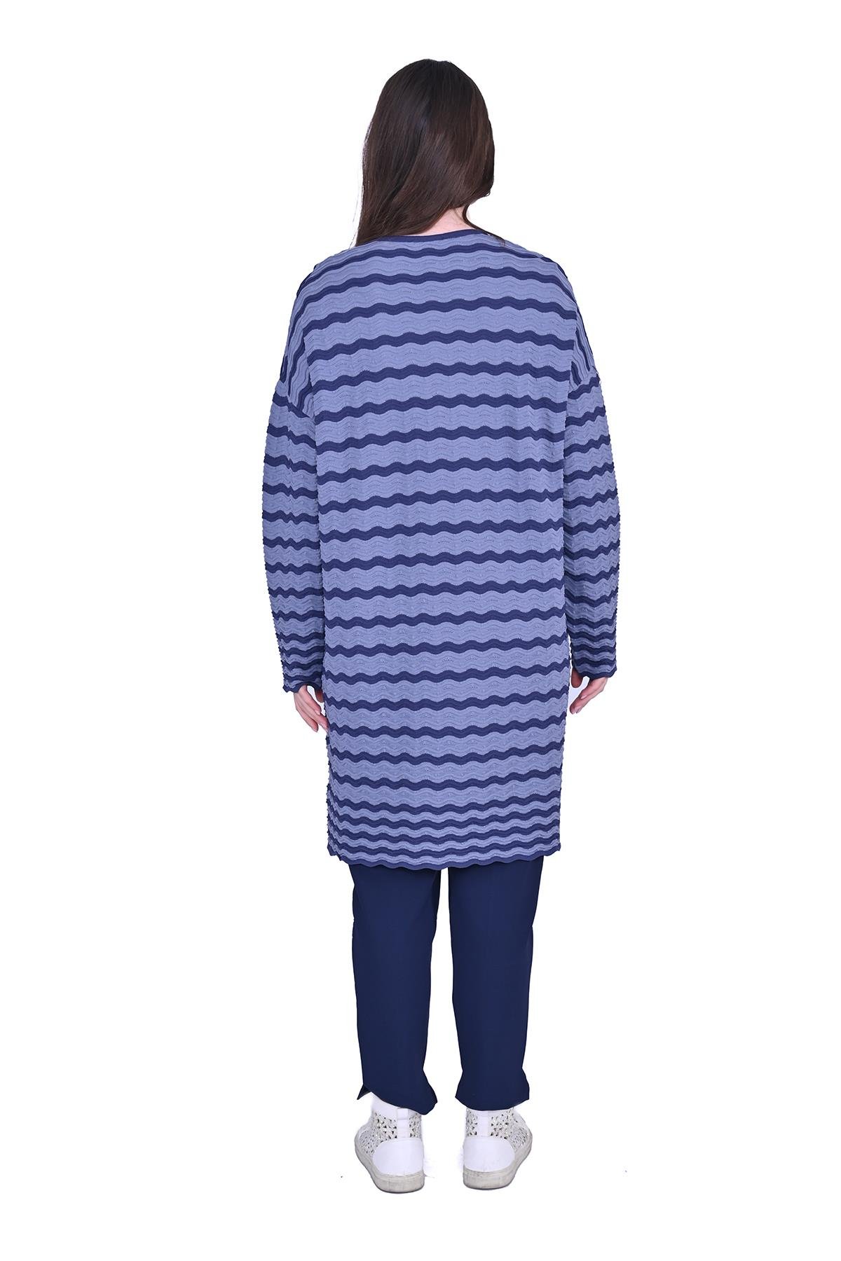 Dalga Triko Tunik İNDİGO