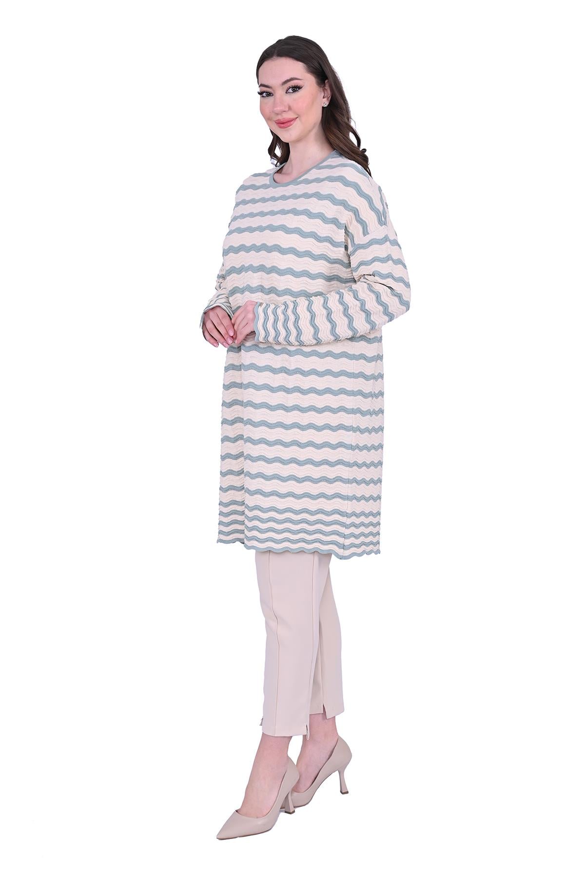 Dalga Triko Tunik VANİLYA
