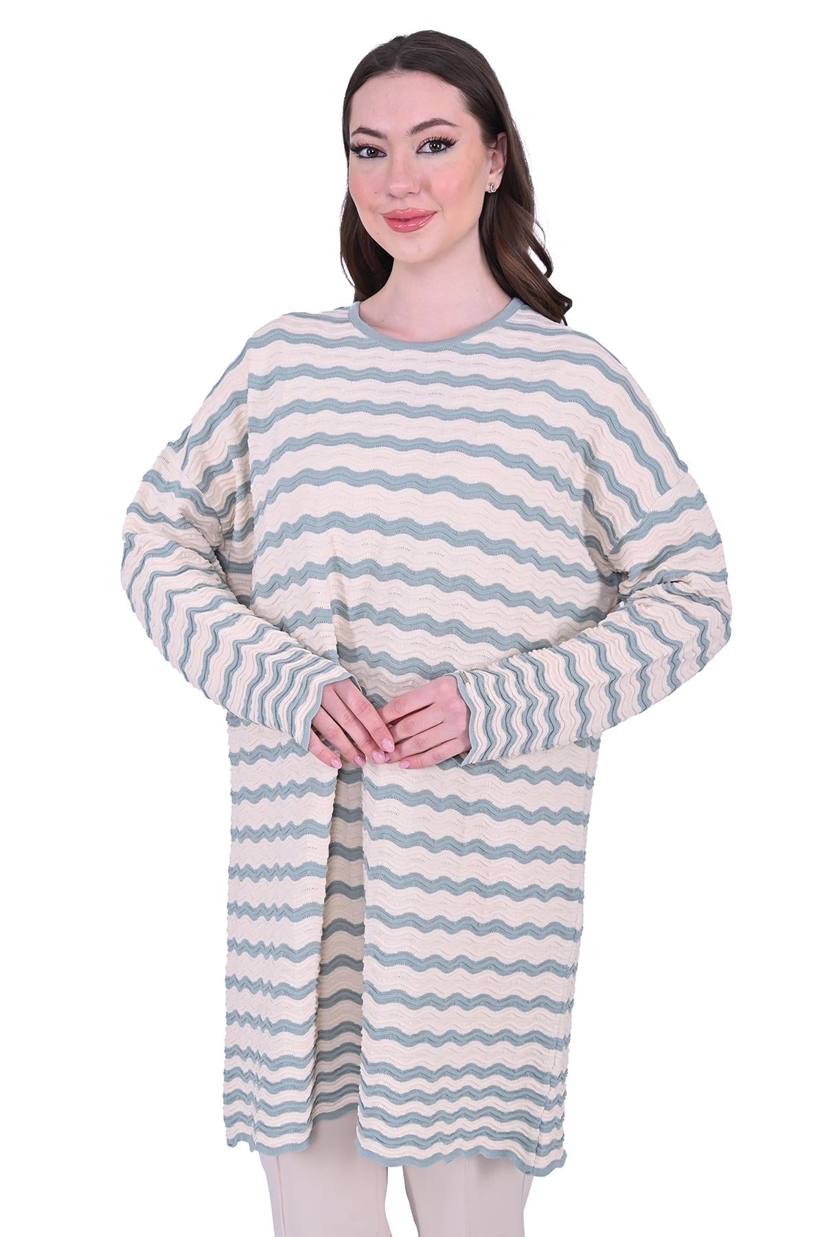 Dalga Triko Tunik VANİLYA