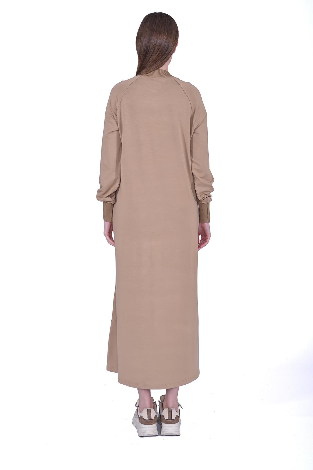 Dantel Eşortman Elbise CAMEL