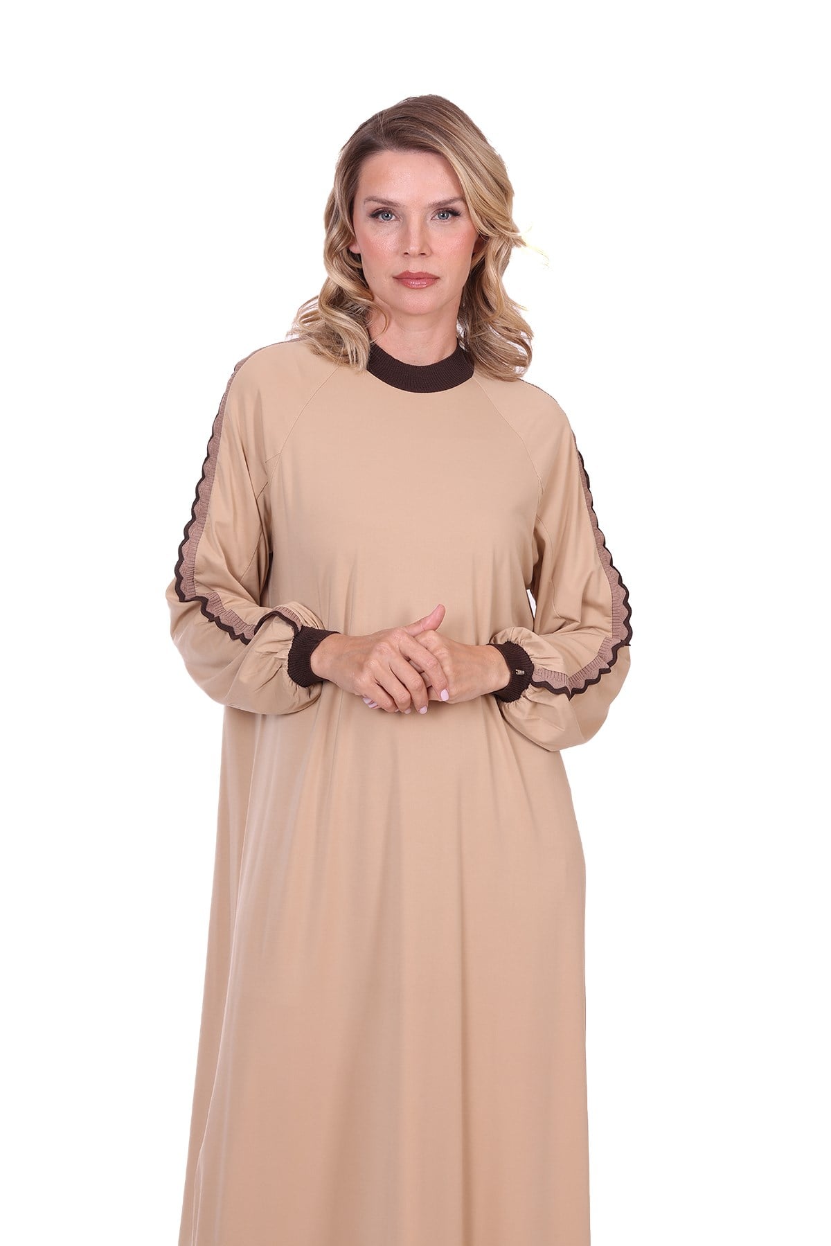 Fildişi Modal Elbise CAMEL
