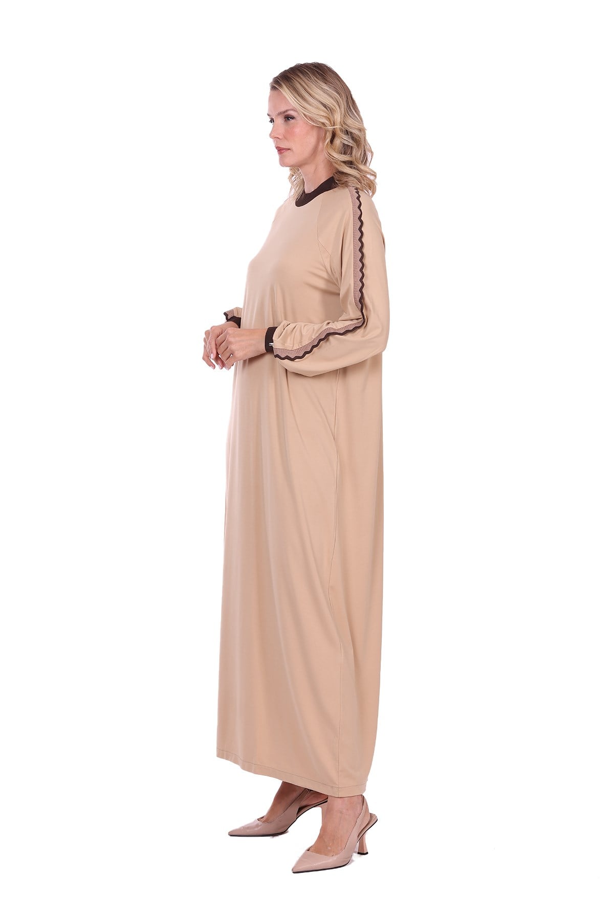 Fildişi Modal Elbise CAMEL