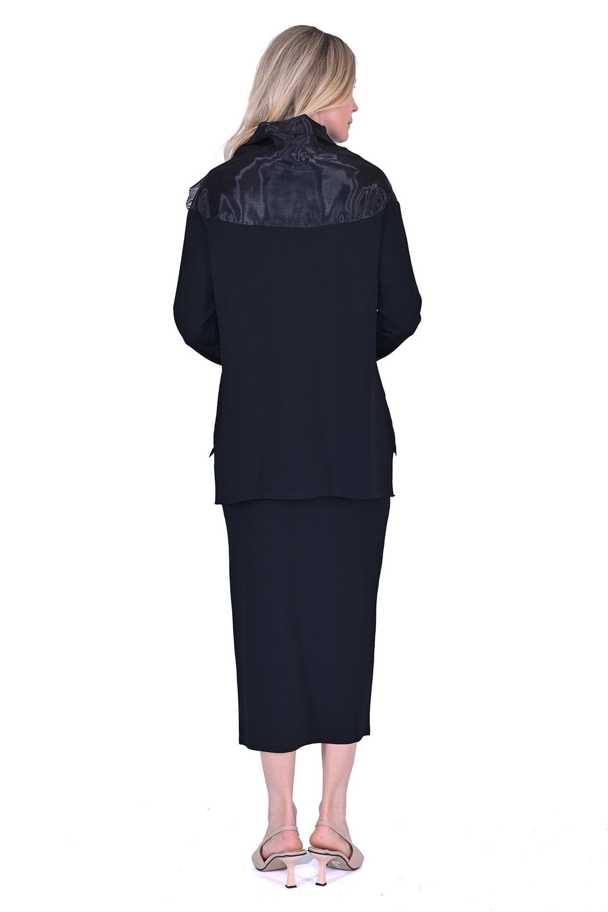 Fiyonk Triko Tunik SİYAH