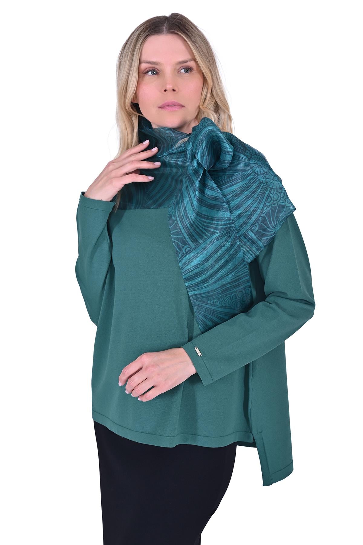 Fiyonk Triko Tunik YEŞİL