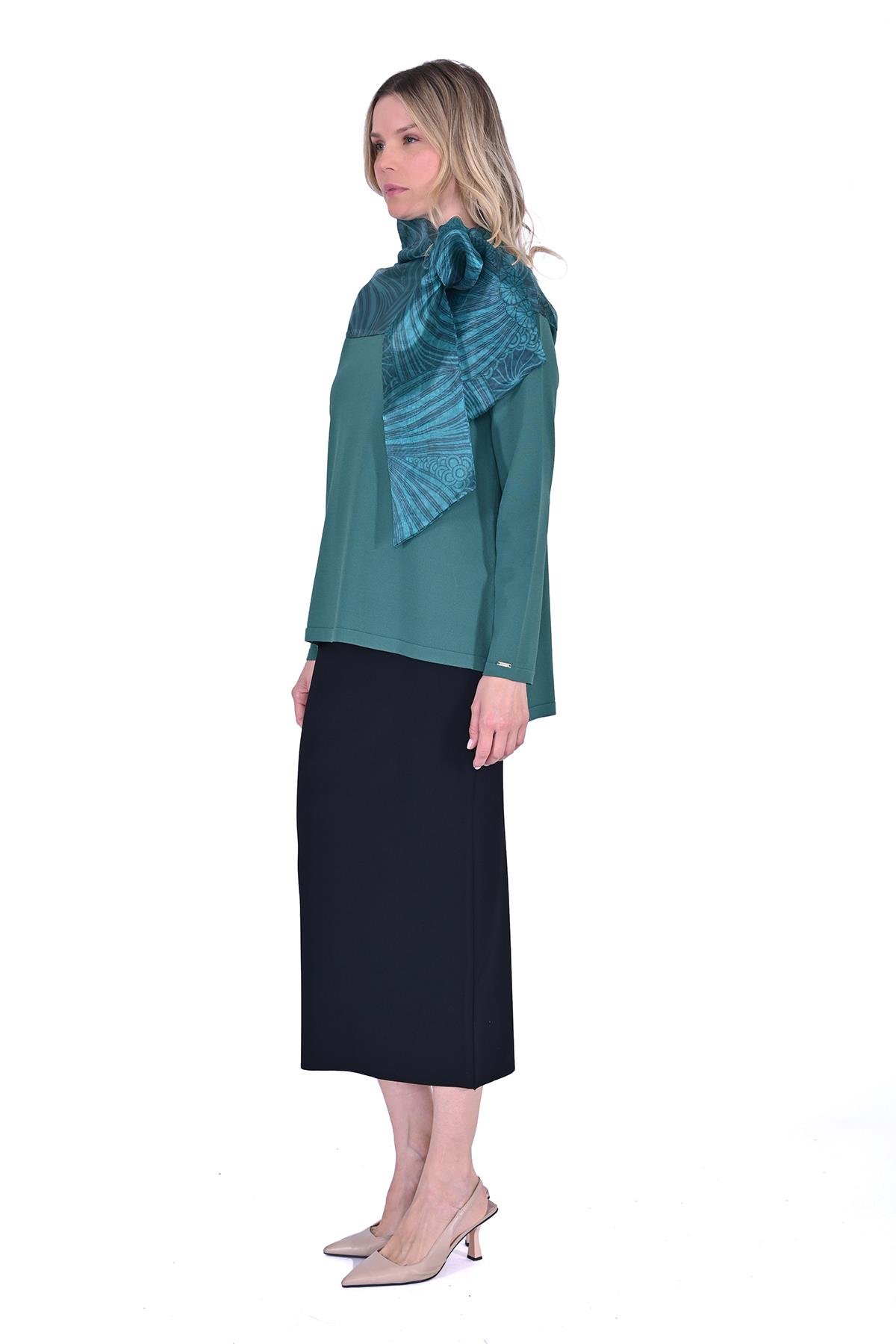 Fiyonk Triko Tunik YEŞİL