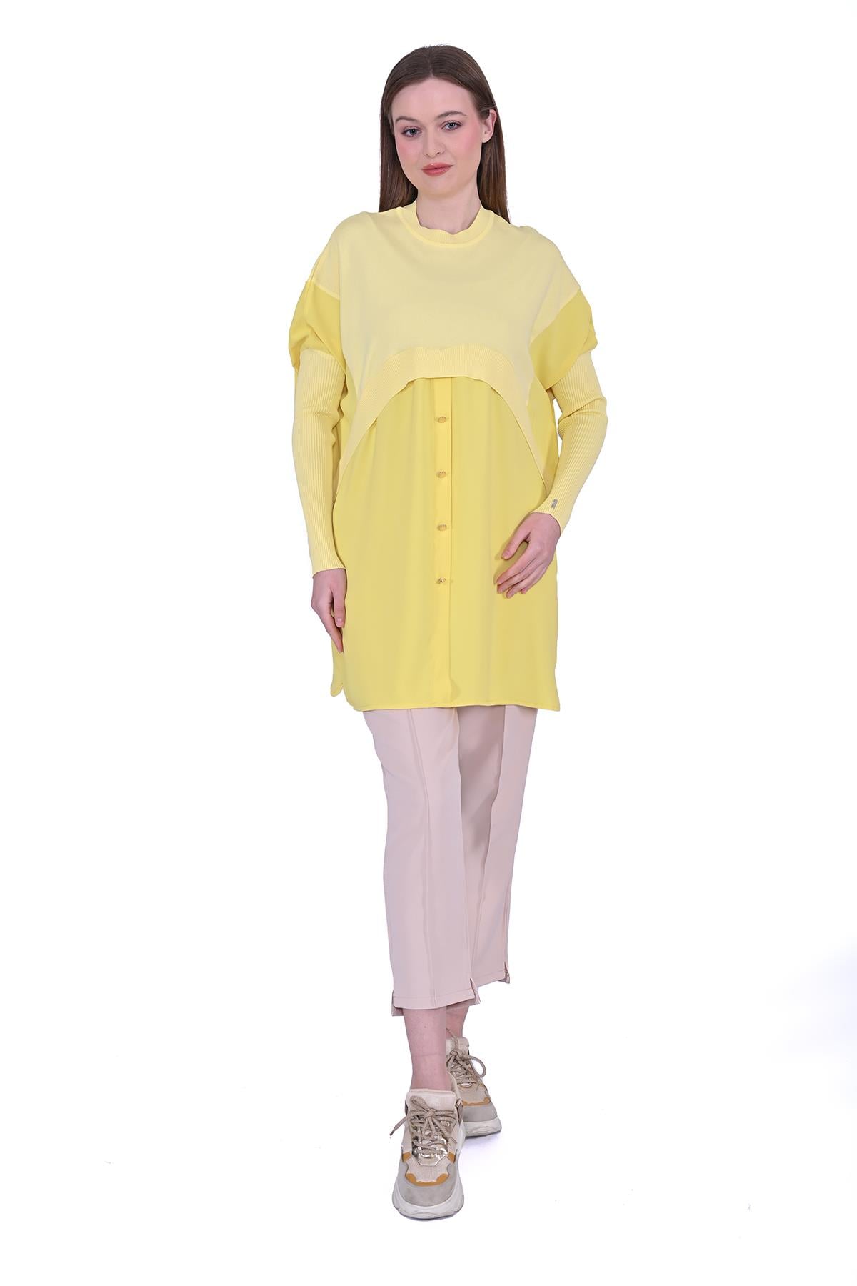 Gömlek Triko Tunik SARI