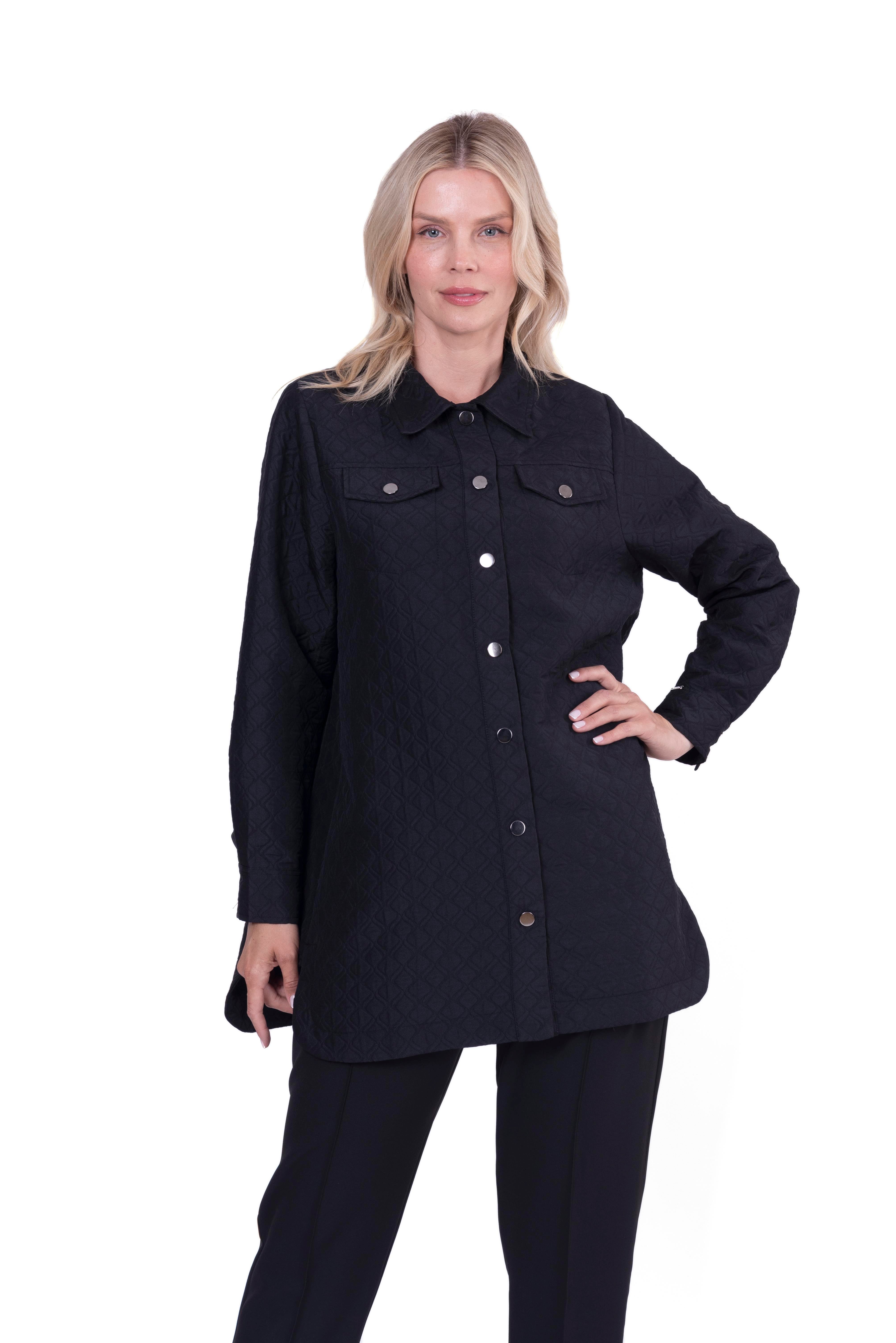 Kapitone Gömlek SİYAH