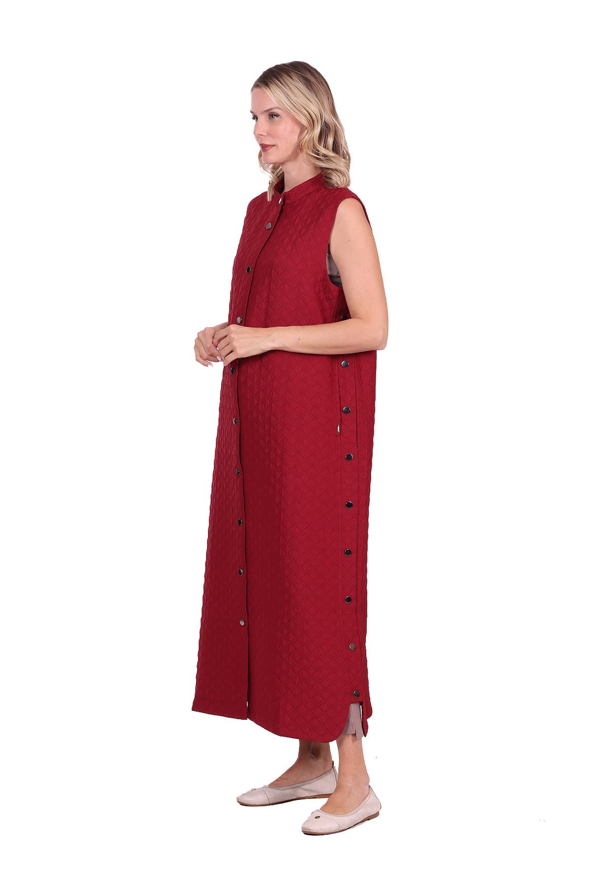 Kapitone Yelek BORDO