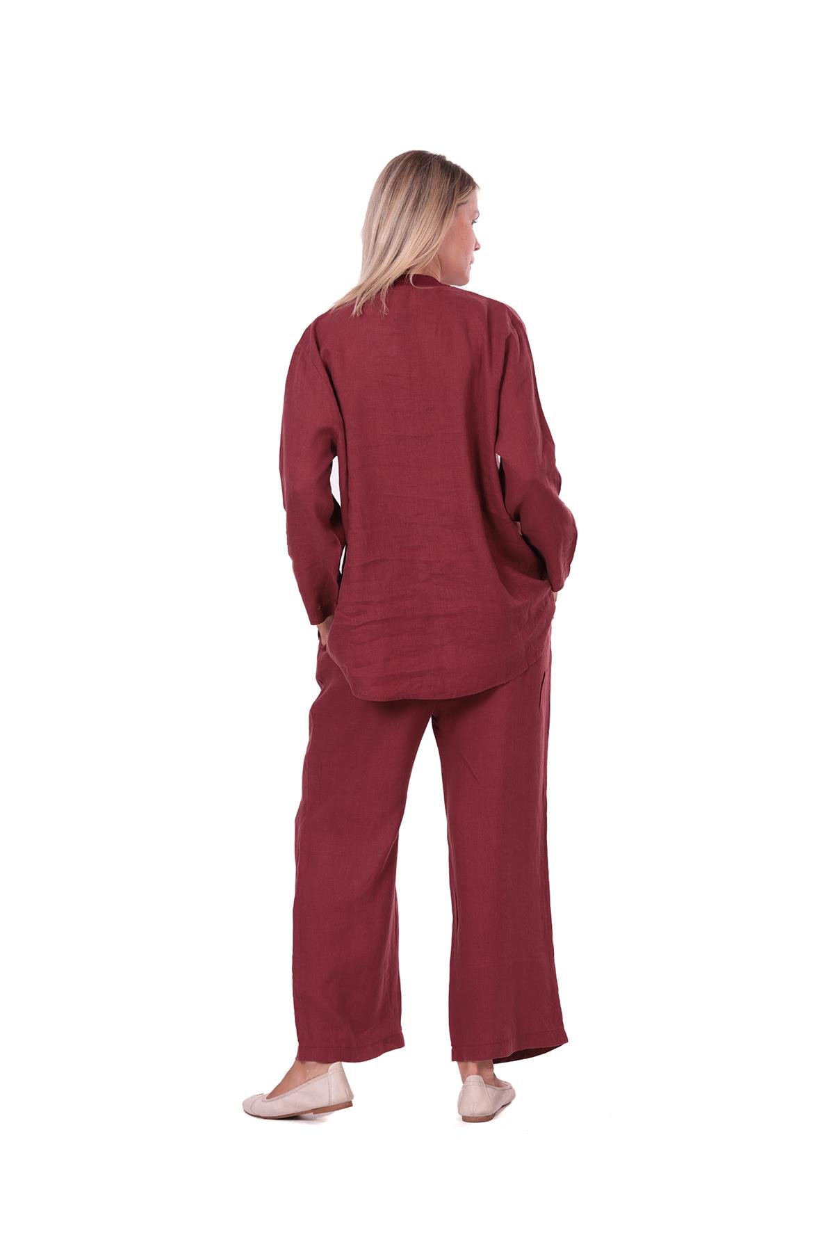 Kıristal Keten Takım BORDO