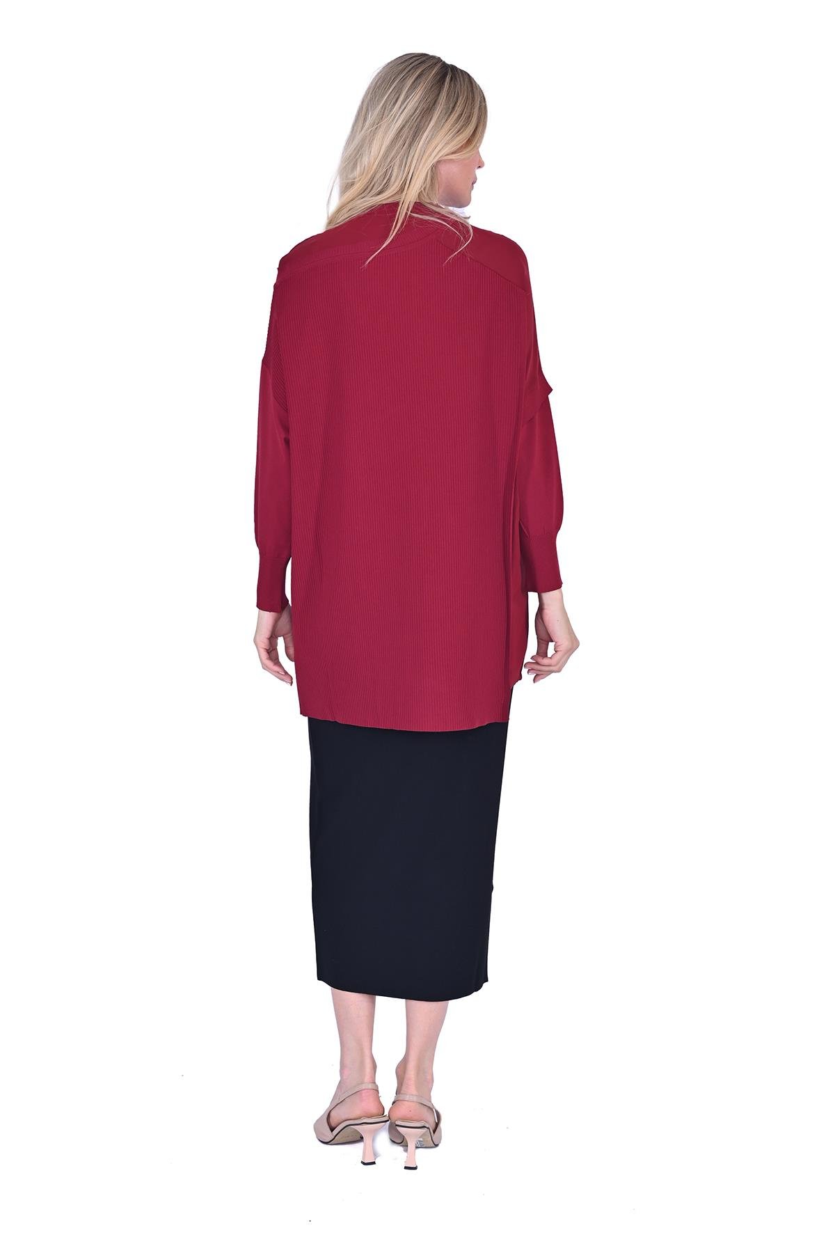 Körüklü Triko tunik BORDO
