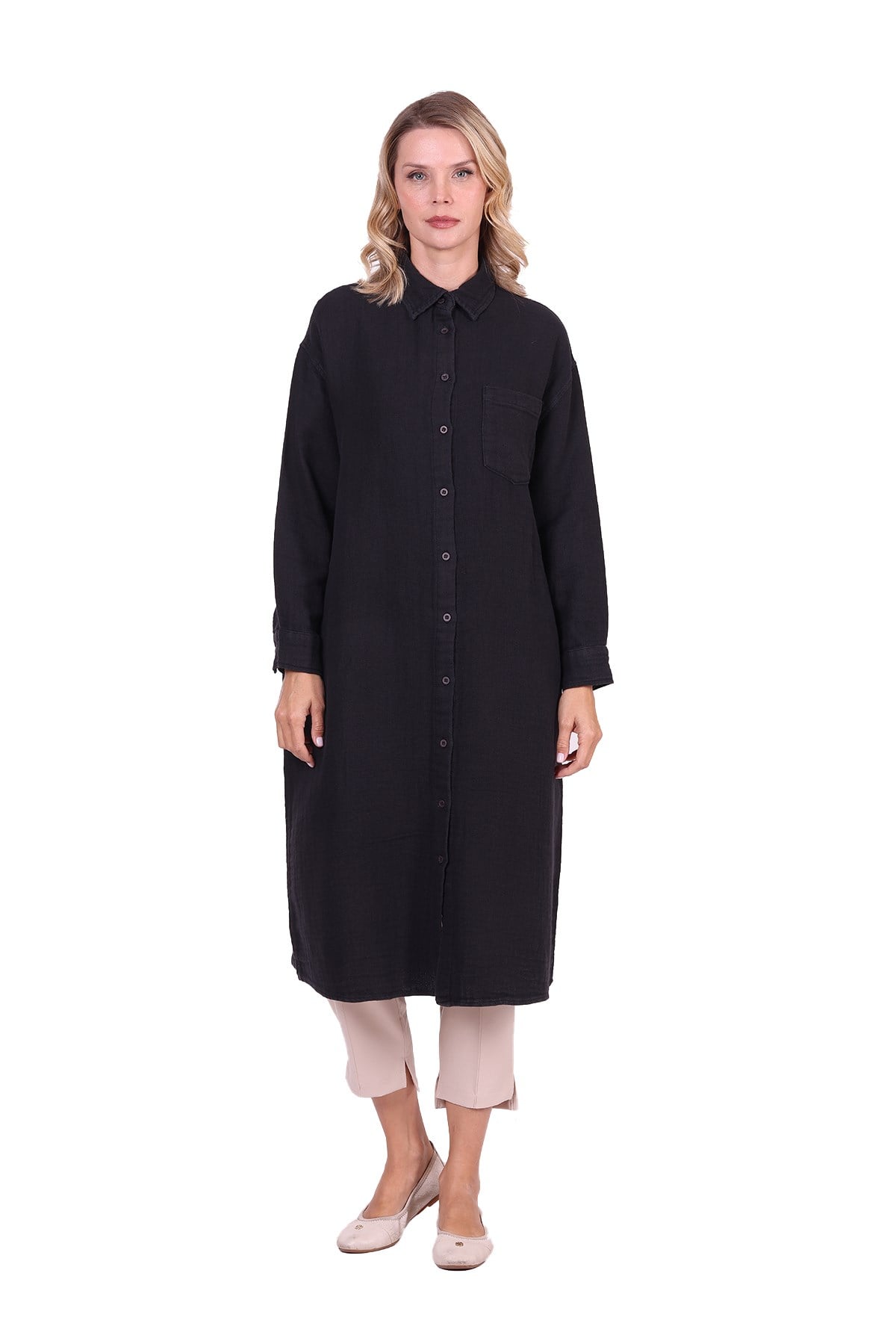 Kot Keten Kap SİYAH
