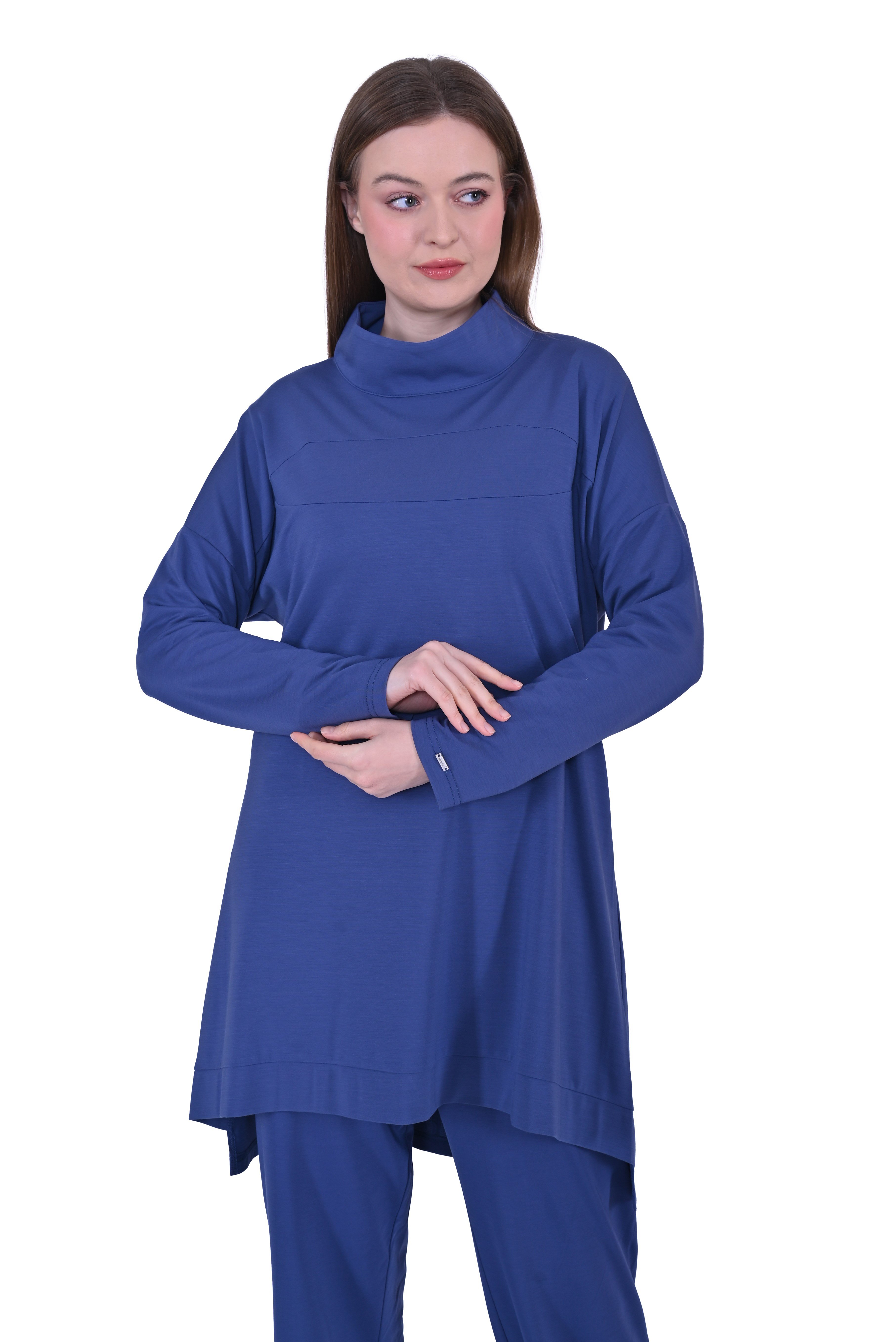 Kulaklı Tunik İNDİGO
