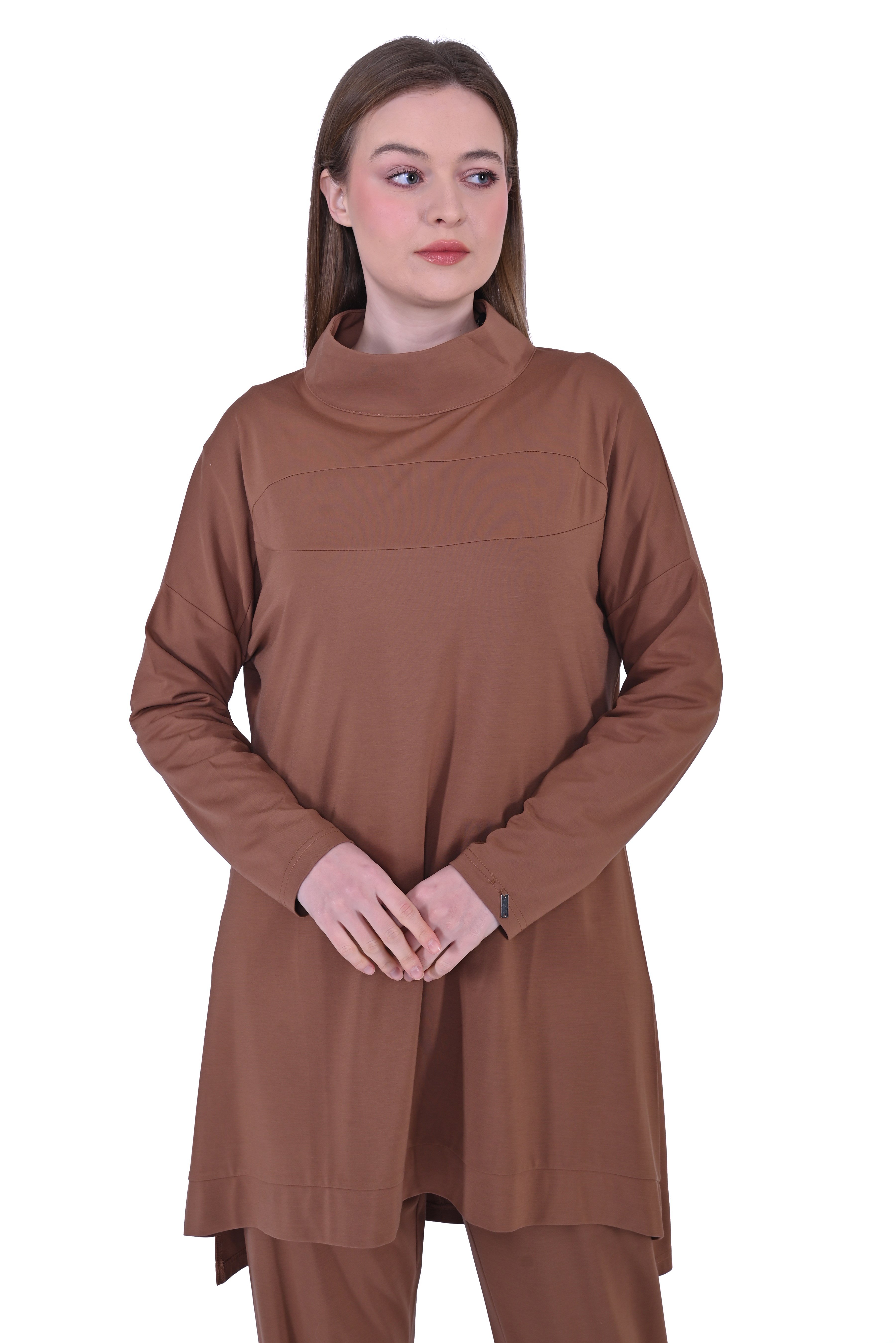 Kulaklı Tunik KAHVE