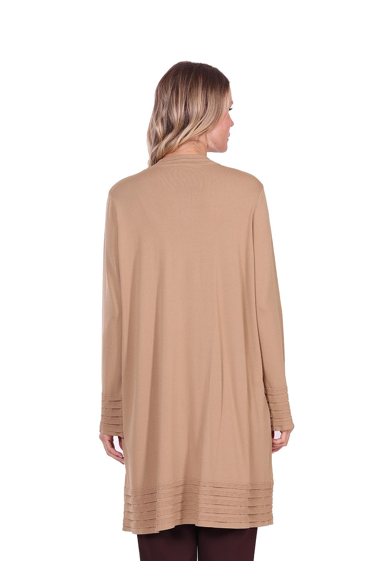 Merdiven Triko Taşlı Hırka CAMEL